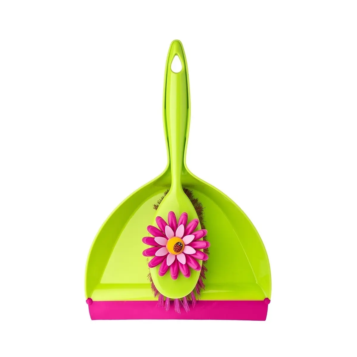Изображение товара Набор Для уборки Vigar Flower power 5900 щетка-сметка цвет совок