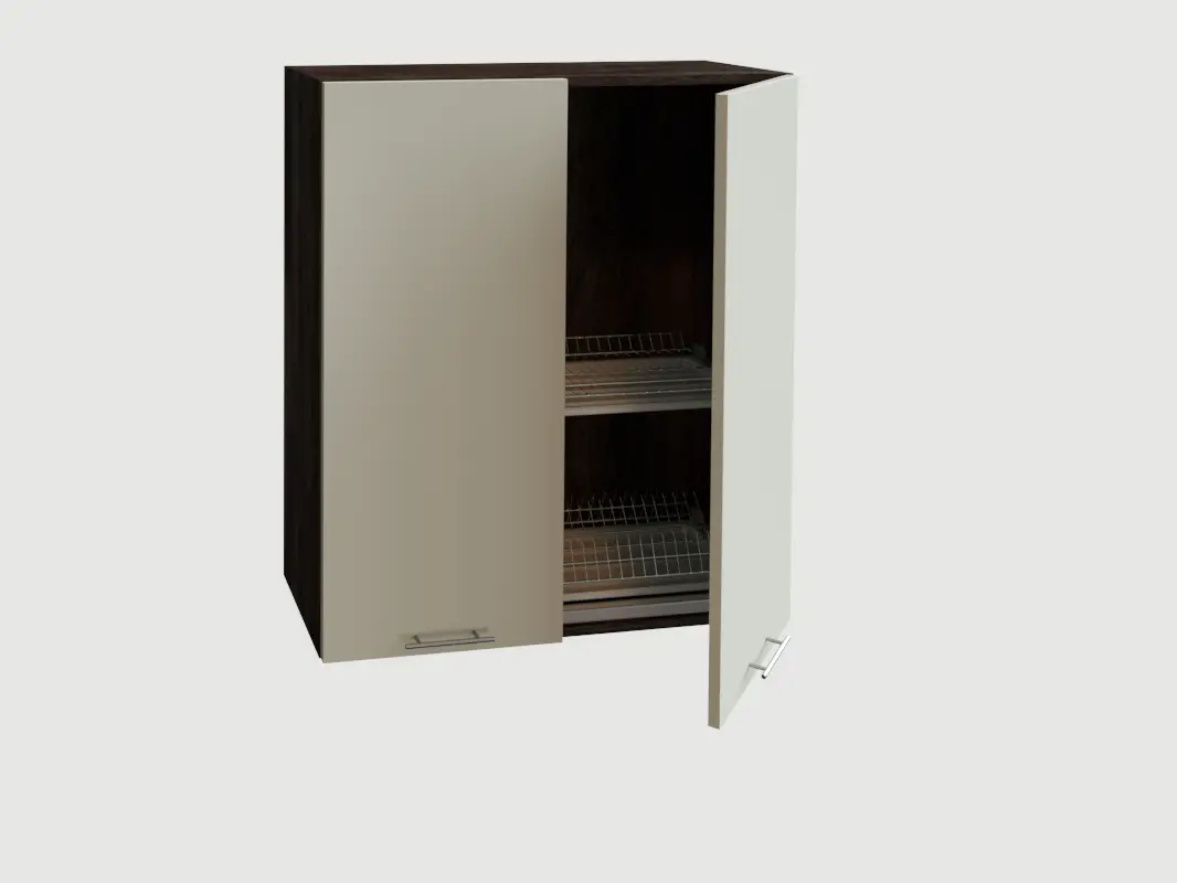 Изображение товара Навесной шкаф с 2 дверцами Сурская мебель Валерия 80x92x31.8 см ЛДСП цвет кальяри/альбион софт