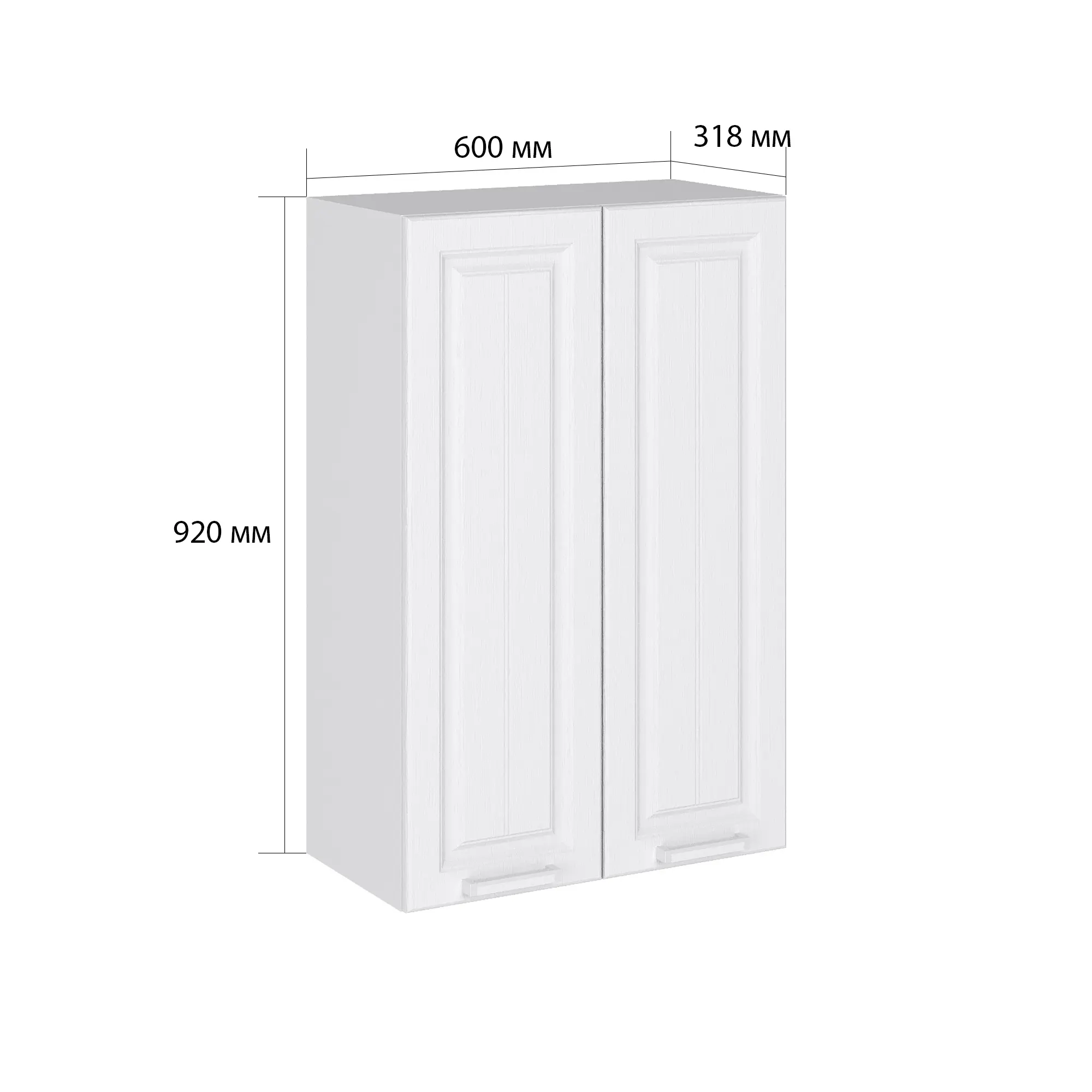 Изображение товара Навесной шкаф Сурская мебель 60x92x31.8 см ЛДСП цвет белое дерево