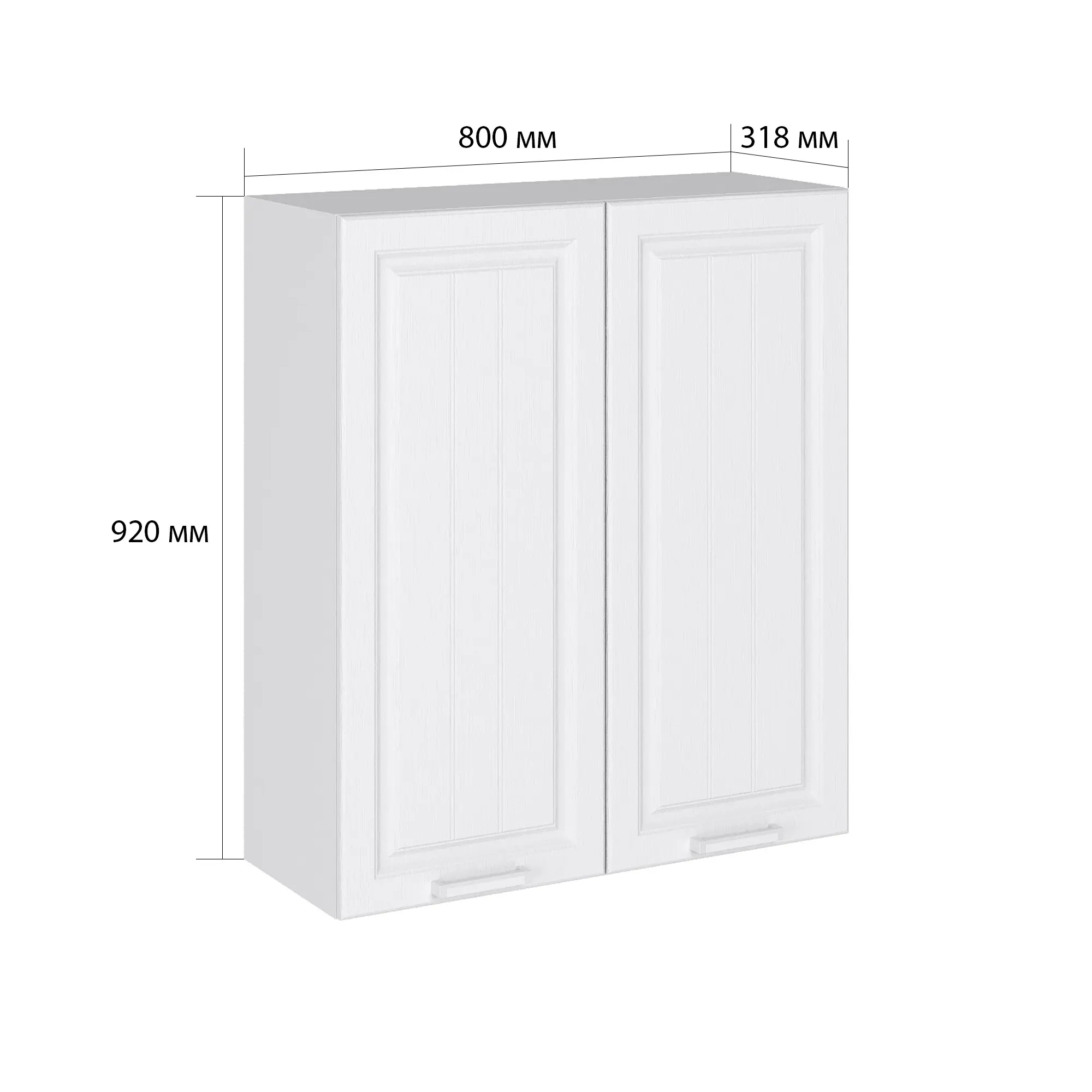 Изображение товара Навесной шкаф Сурская мебель 80x92x31.8 см ЛДСП цвет белое дерево