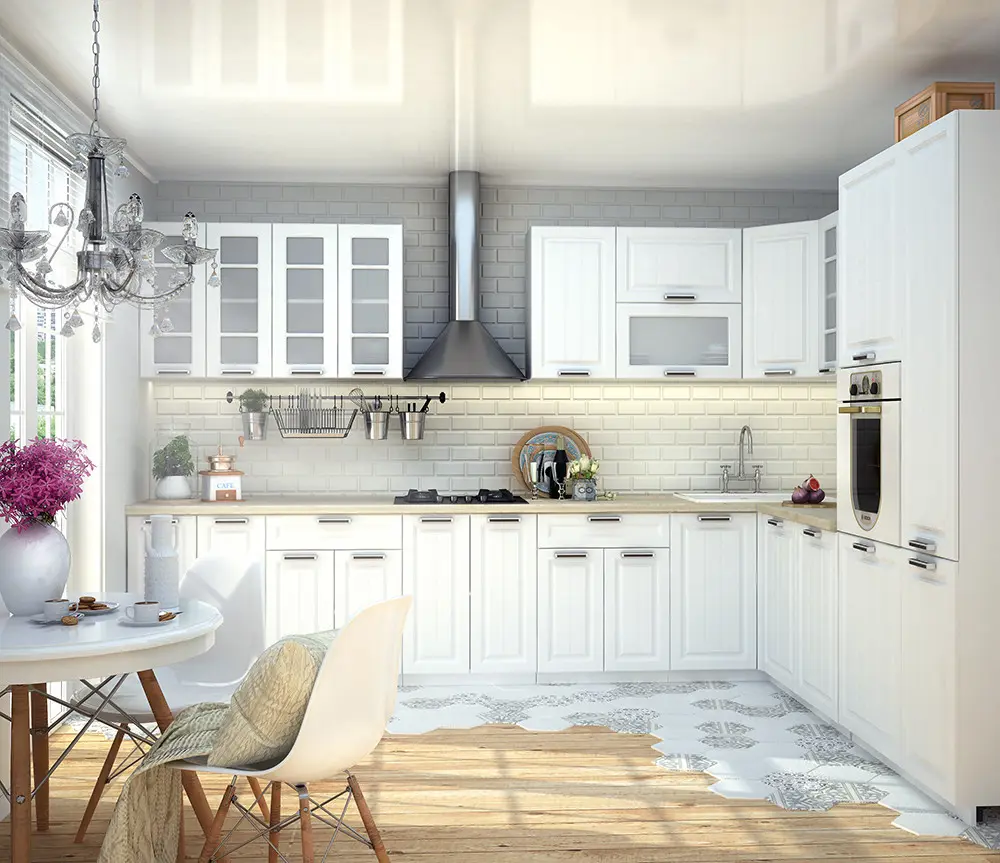 Изображение товара Навесной шкаф Сурская мебель Прага Белое дерево 70x71.60x31.80 см цвет белый МДФ