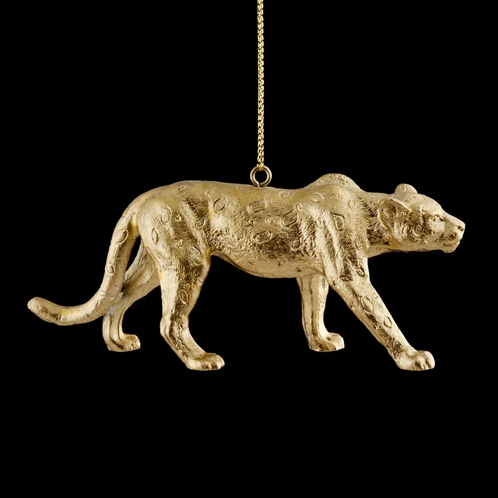 Изображение товара Елочная игрушка Золотой леопард Erichkrause decor 51088 13.5 см х 11 см оранжевый/медный