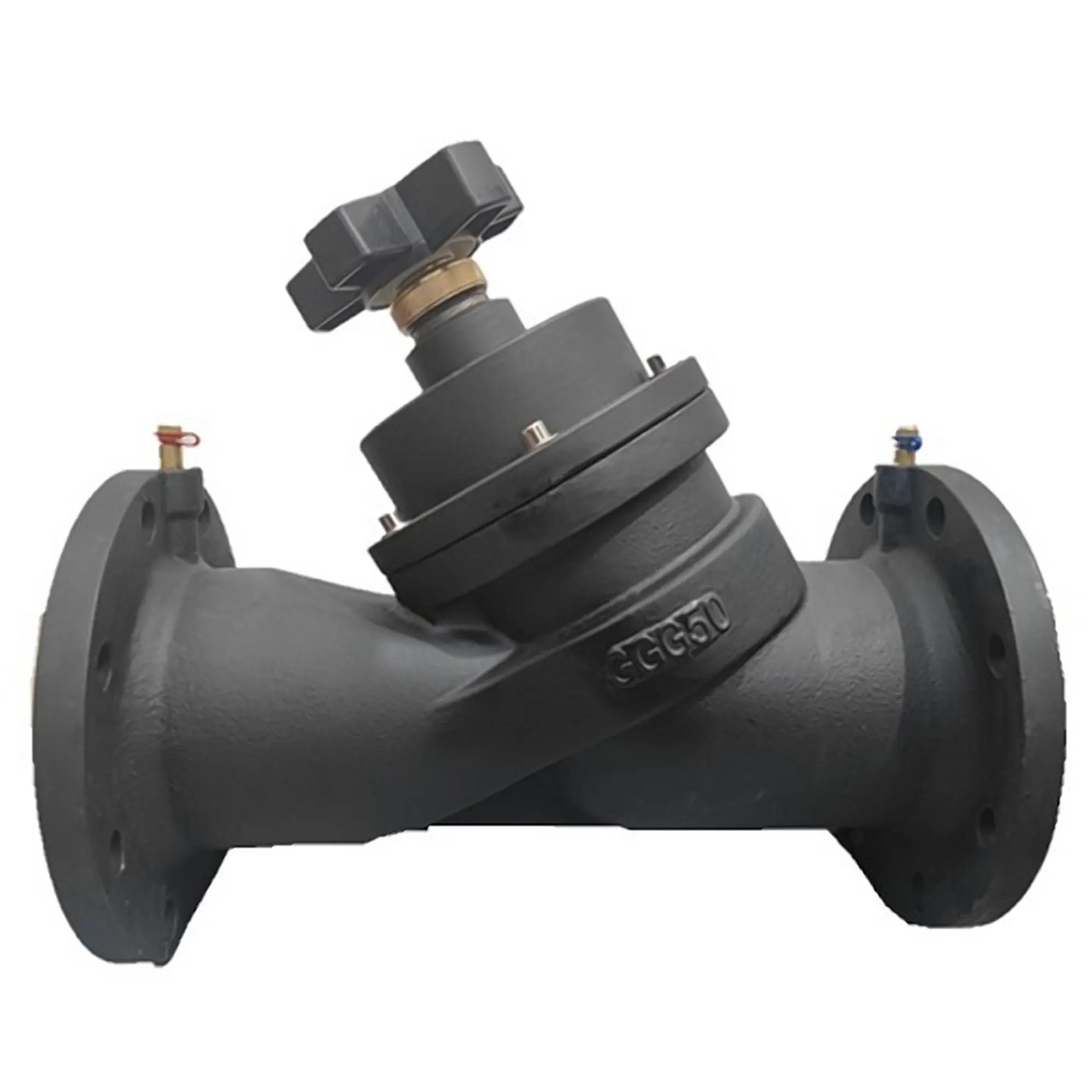 Изображение товара Клапан балансировочный DN.ru D080-00398 DN80 PN16 чугунный с ручкой рычагом