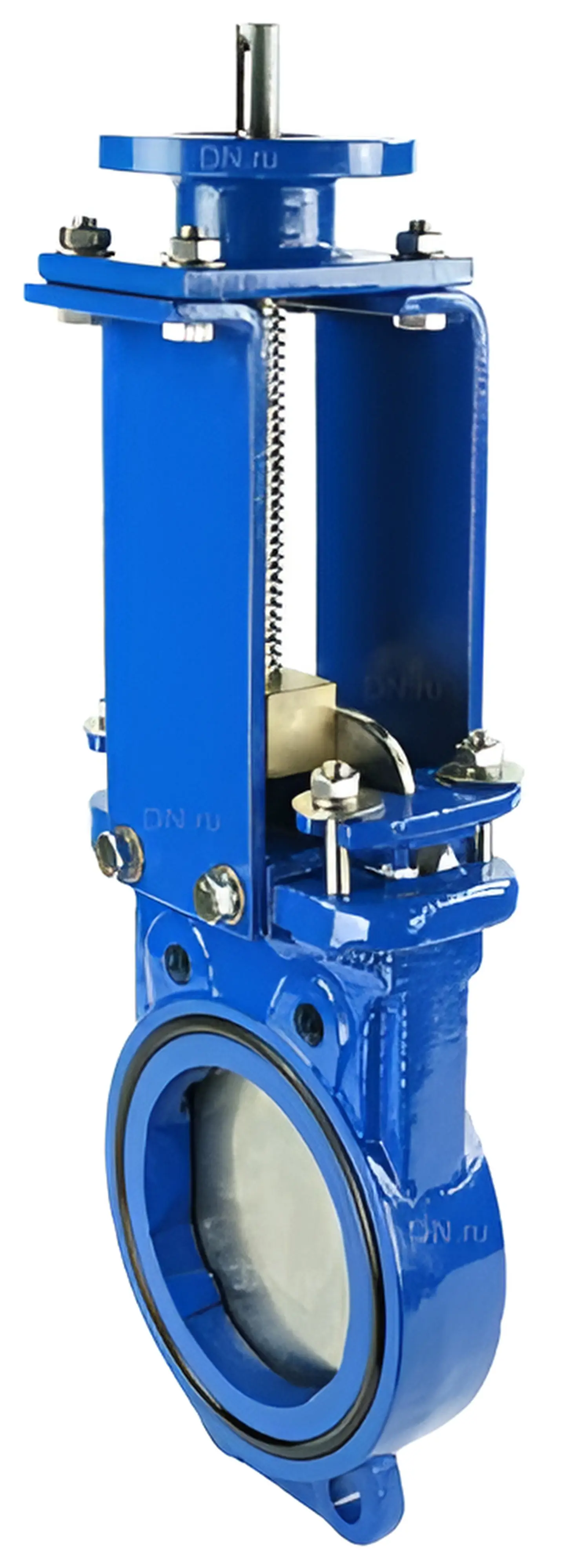 Изображение товара Задвижка шиберная DN.ru GGG40-SS304-NBR Ду100 Ру10 с голым штоком