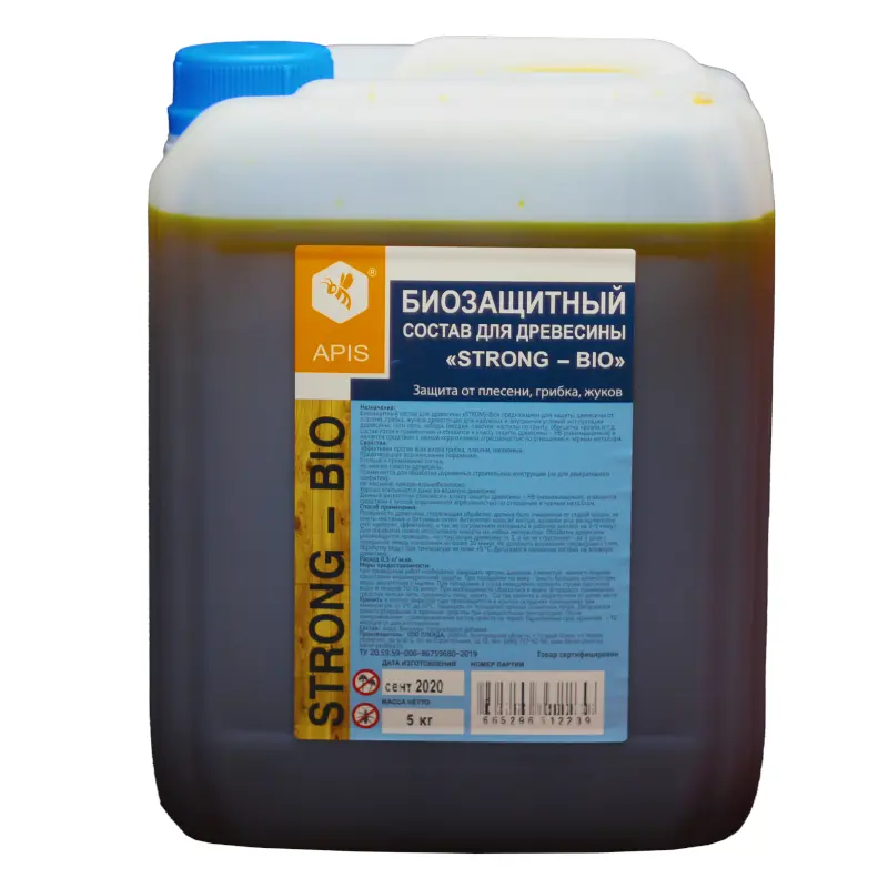Изображение товара Антисептик для дерева Apis Strong-bio цвет темно-коричневый 5 кг