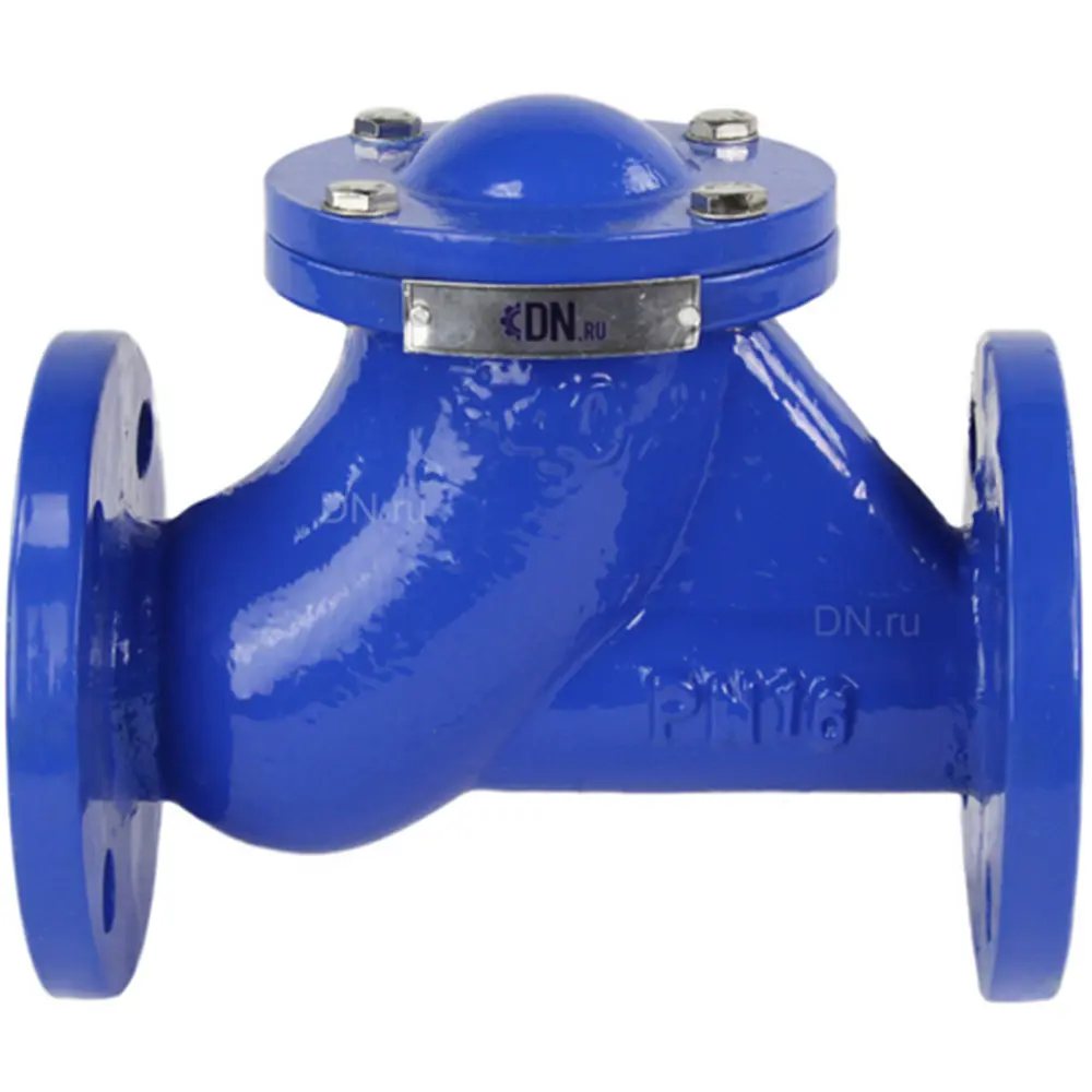 Изображение товара Клапан обратный шаровой Dn.ru-080-16-GGG50-NBR Ду80 Ру16 L 260 мм фланцевый без сливной пробки