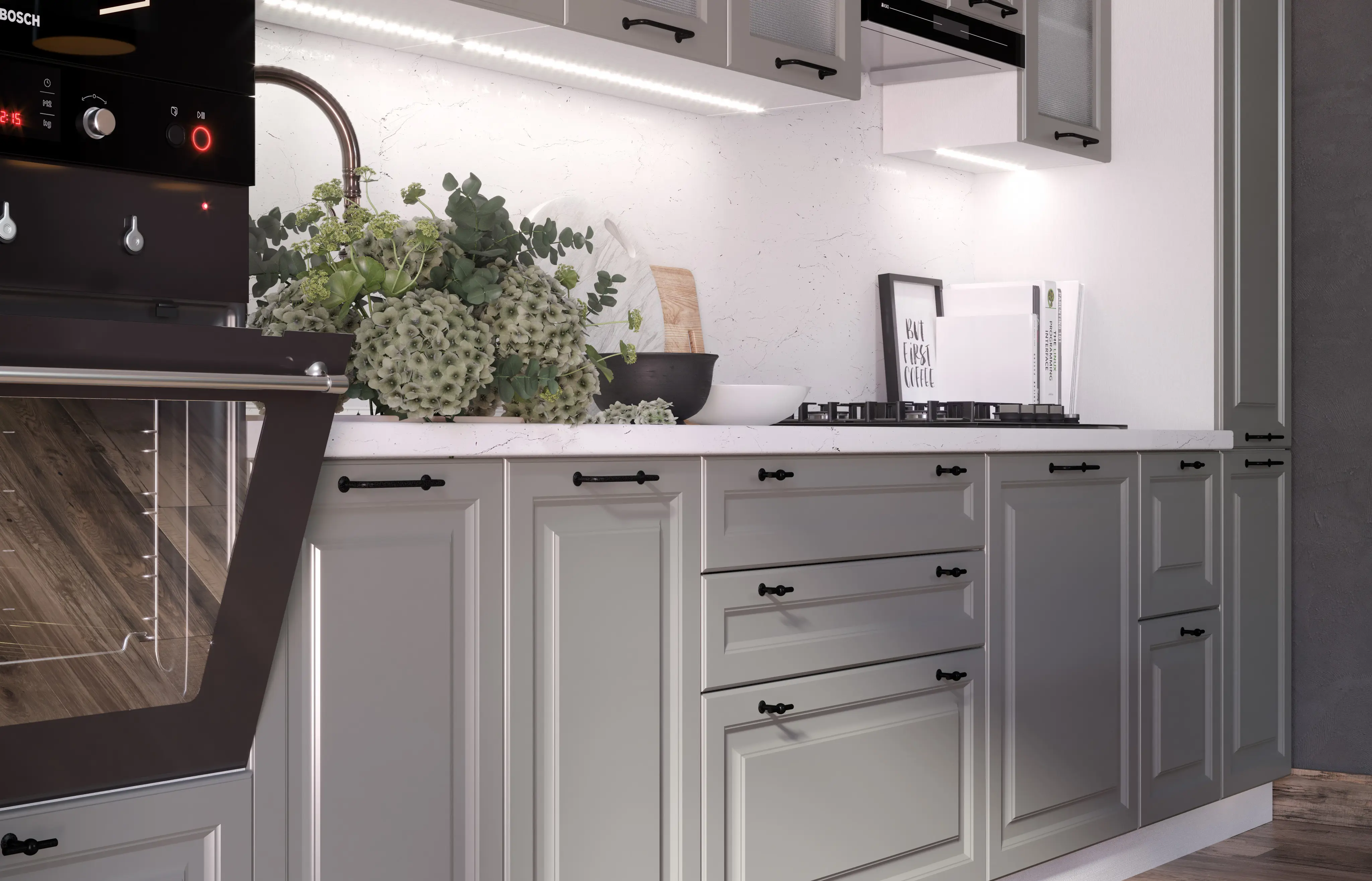 Изображение товара Напольный шкаф Сурская мебель Magnum 30x81.6x47.8 см с ящиком и фасадом МДФ