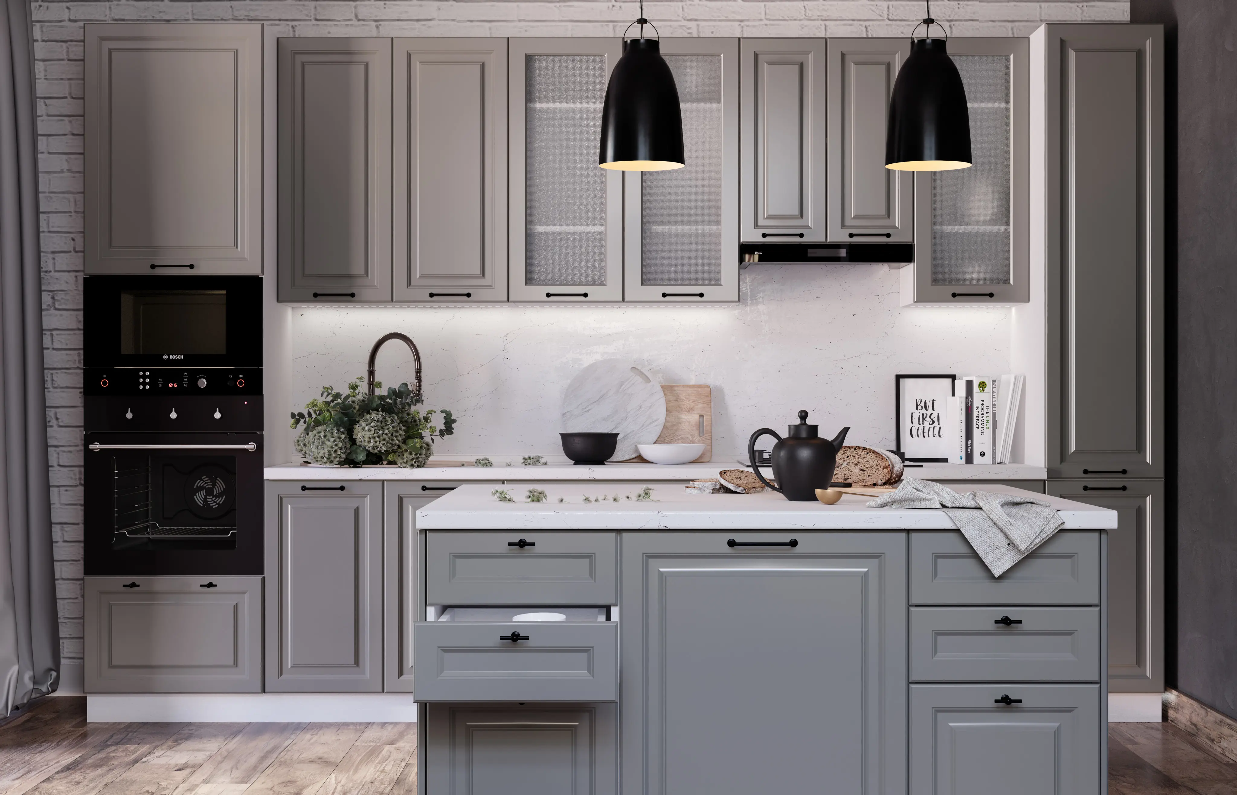 Изображение товара Напольный шкаф Сурская мебель Magnum1 60x81.6x47.8 см 1 ящик серый