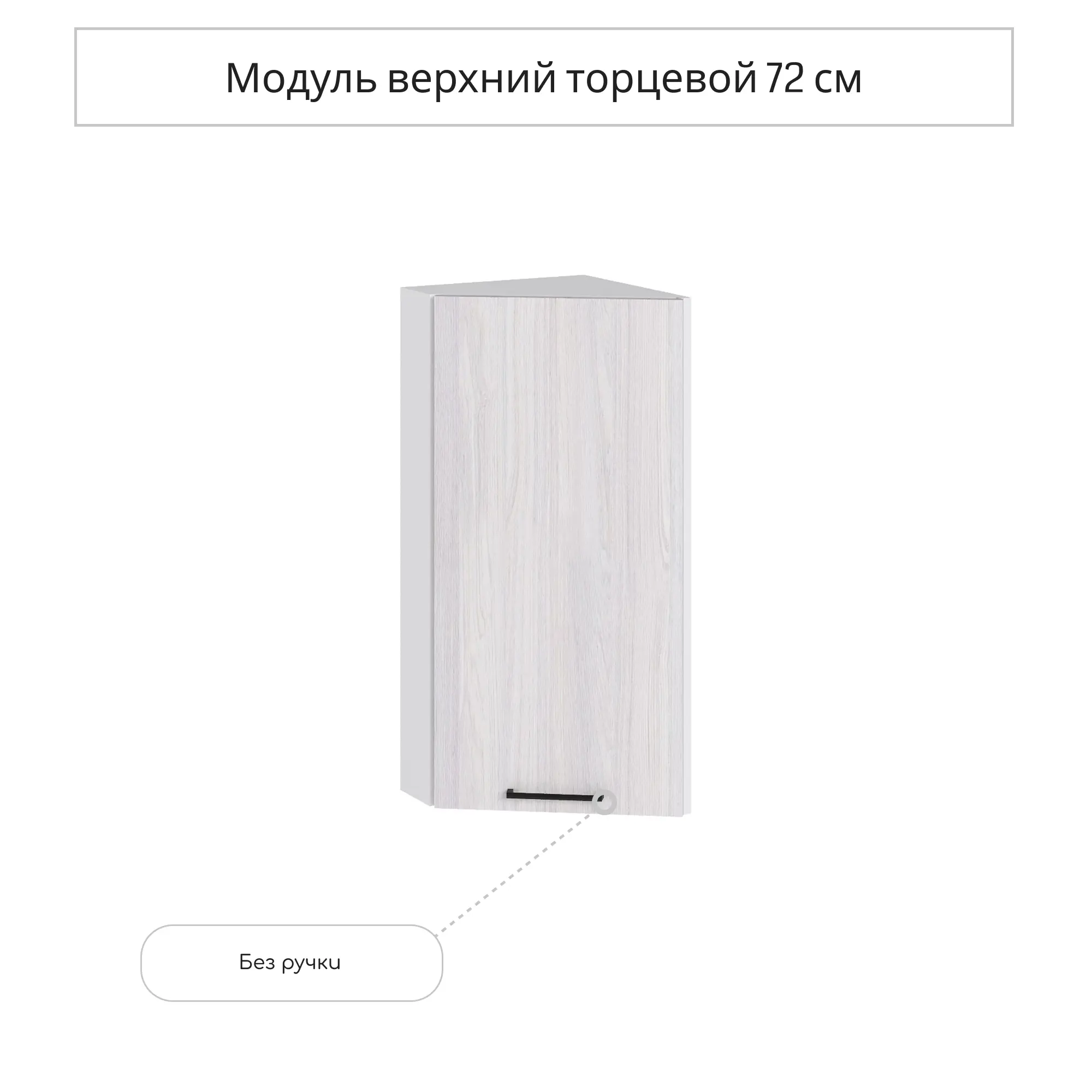 Изображение товара Навесной шкаф торцевой Сурская мебель Хелмер Анкор 30x71.6x31.8 см ЛДСП цвет бежево-серый
