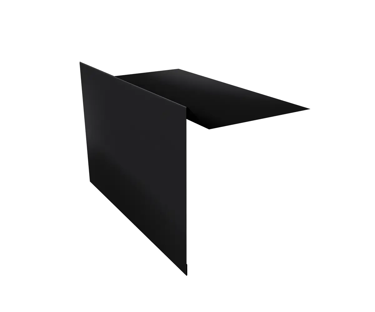 Изображение товара Планка ветровая для мягкой кровли черного цвета 130x25x100 мм