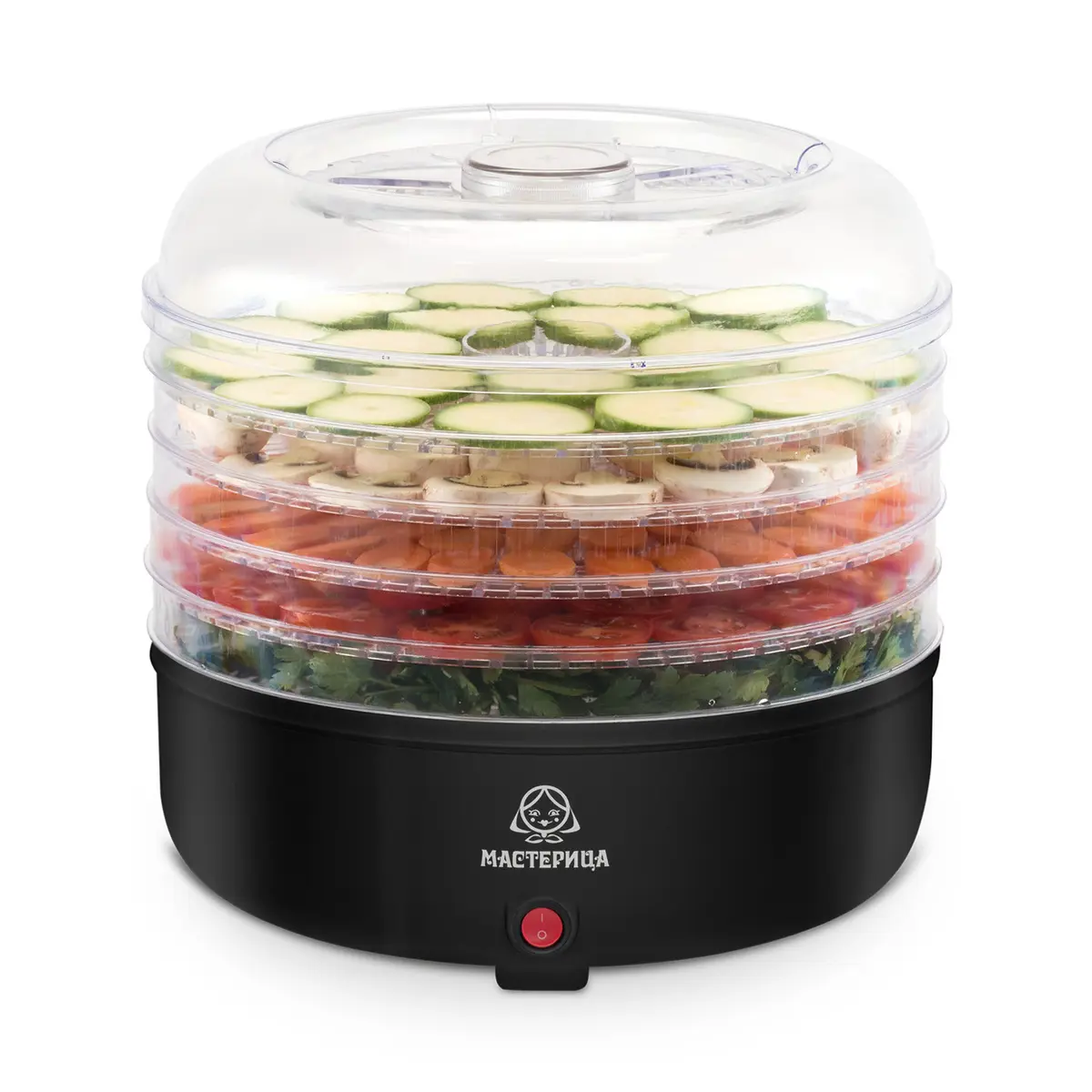 Изображение товара Сушилка для овощей и фруктов Мастерица СШ-0305 240 Вт 5 ярусов цвет черный