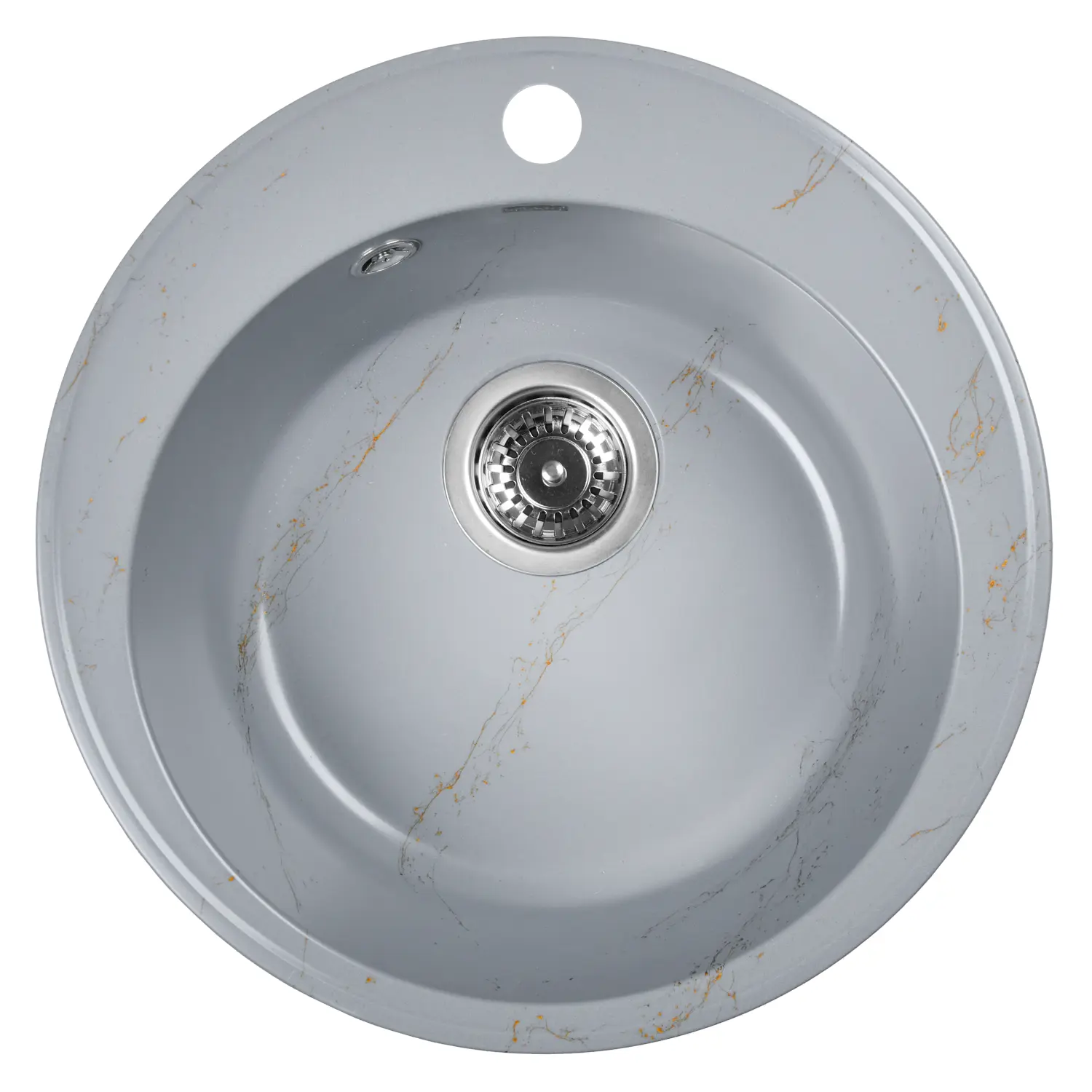 Изображение товара Мойка для кухни из искусственного камня Wisent WA05-15 Мрамор Серо-золотой 475x475