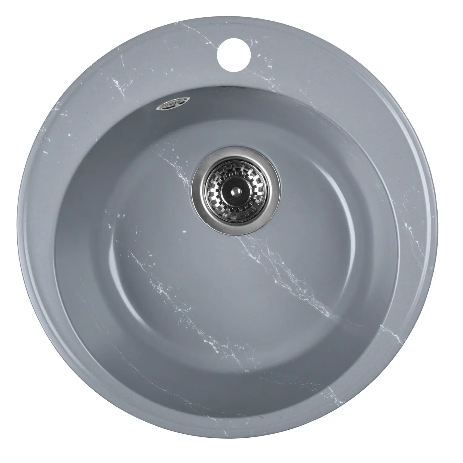 Изображение товара Мойка для кухни из искусственного камня Wisent WA05-17 Мрамор Серо-белый 475x475