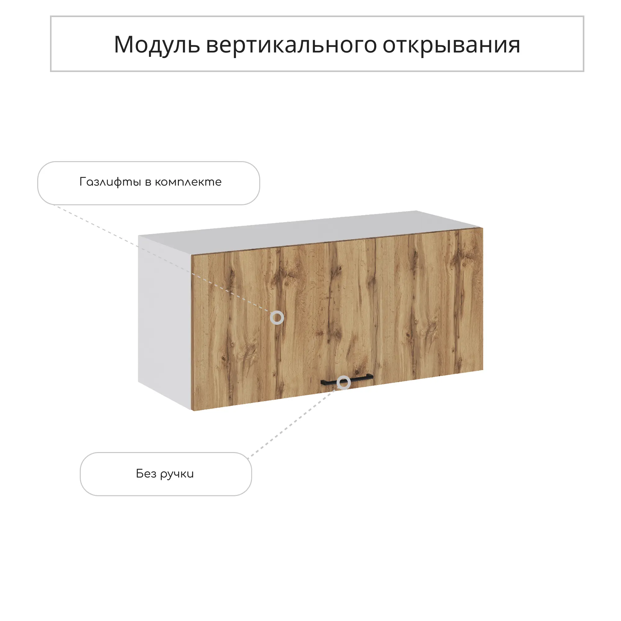 Изображение товара Навесной шкаф Сурская Мебель Хелмер 80x35.80x31.80 см ЛДСП цвет дуб вотан