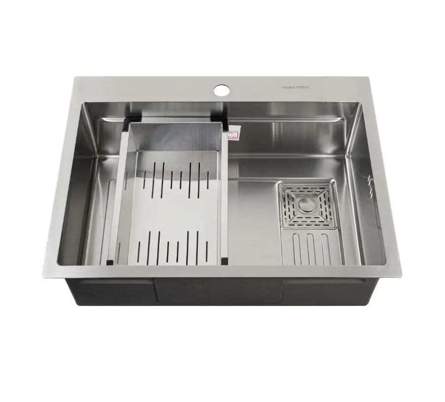 Изображение товара Врезная кухонная мойка Fabia 65505 из нержавеющей стали, матовая, 50x65 см