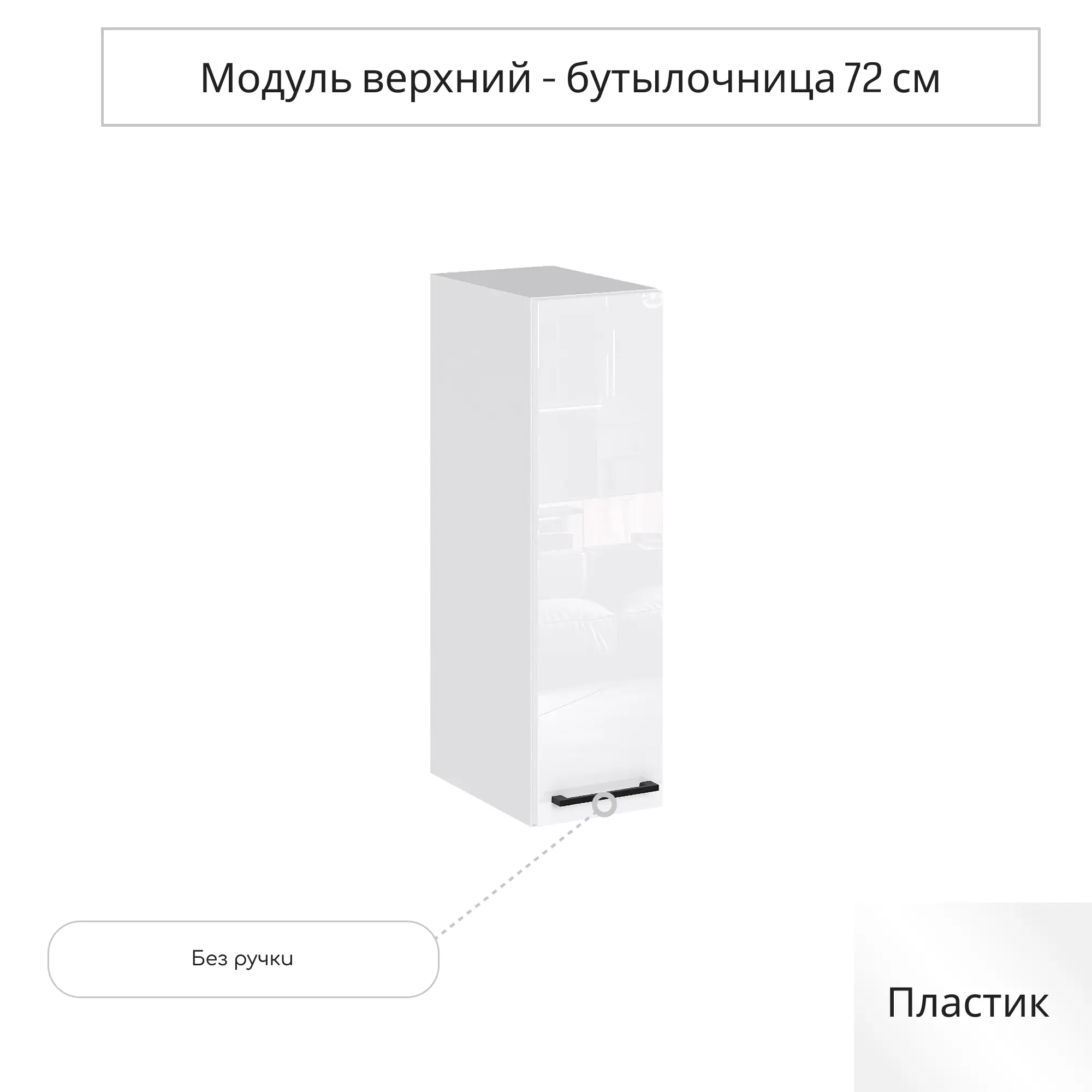 Изображение товара Навесной шкаф Сурская мебель Эстетик 20x71.6x31.8 см ЛДСП цвет магнолия