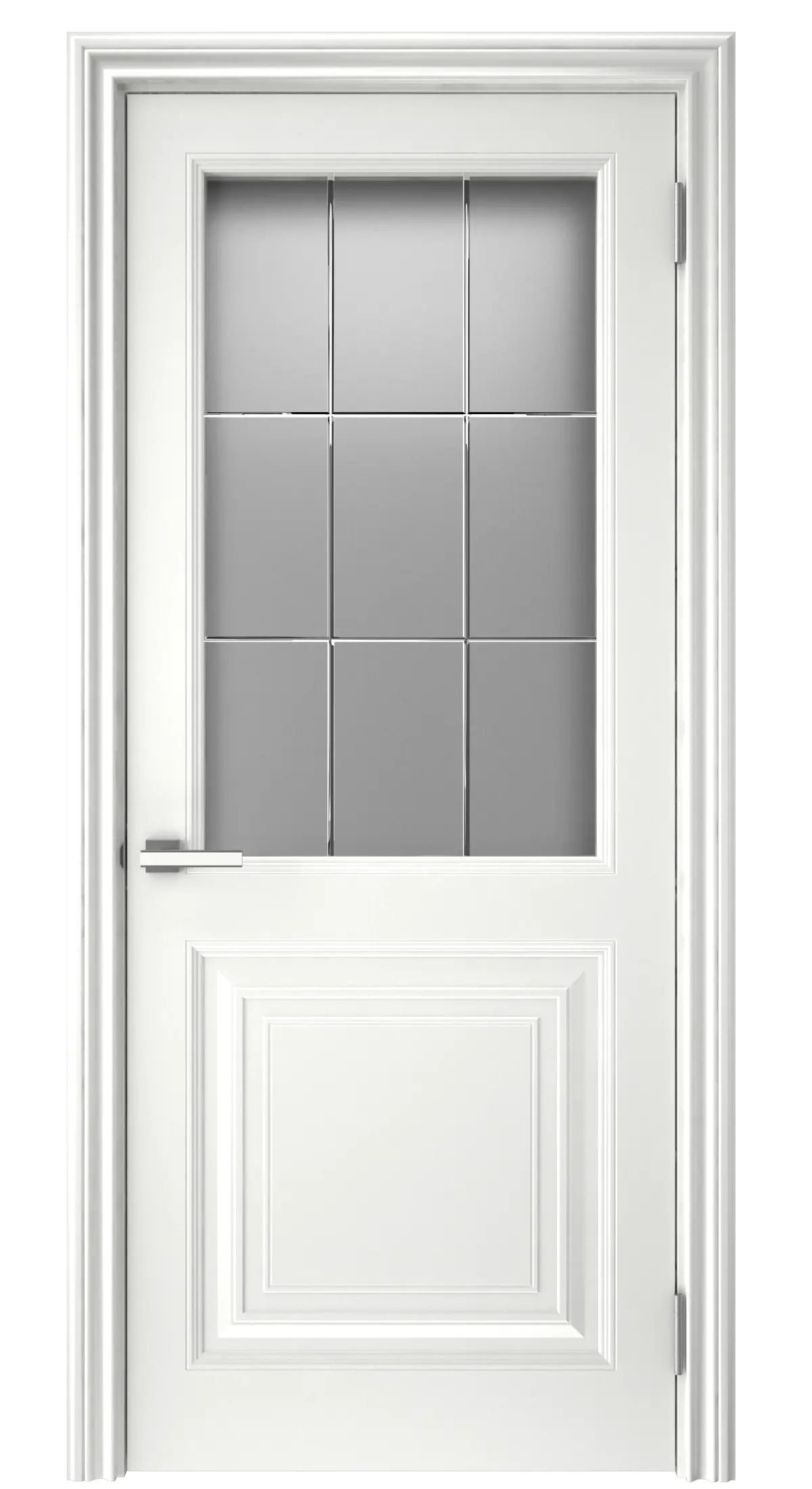 Изображение товара Межкомнатная дверь Ларго 2 остекленная белая 70x200 см эмаль Россия