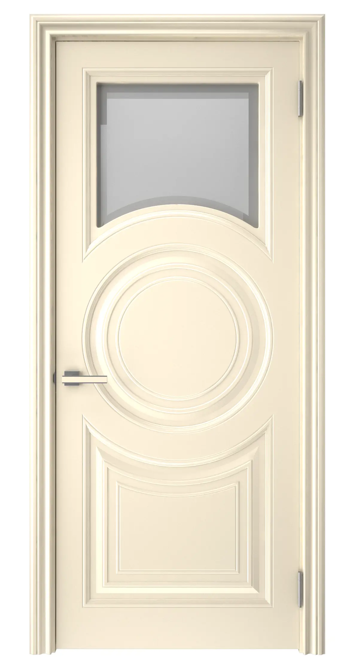 Изображение товара Межкомнатная стеклянная дверь Ларго 4 60x200 см бежевый эмаль