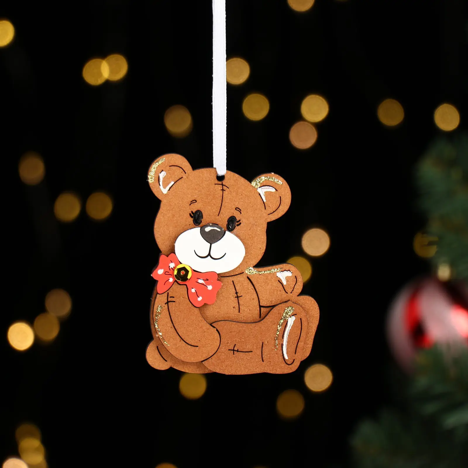 Изображение товара Елочная игрушка Мишка Simaland 9330178 коричневый