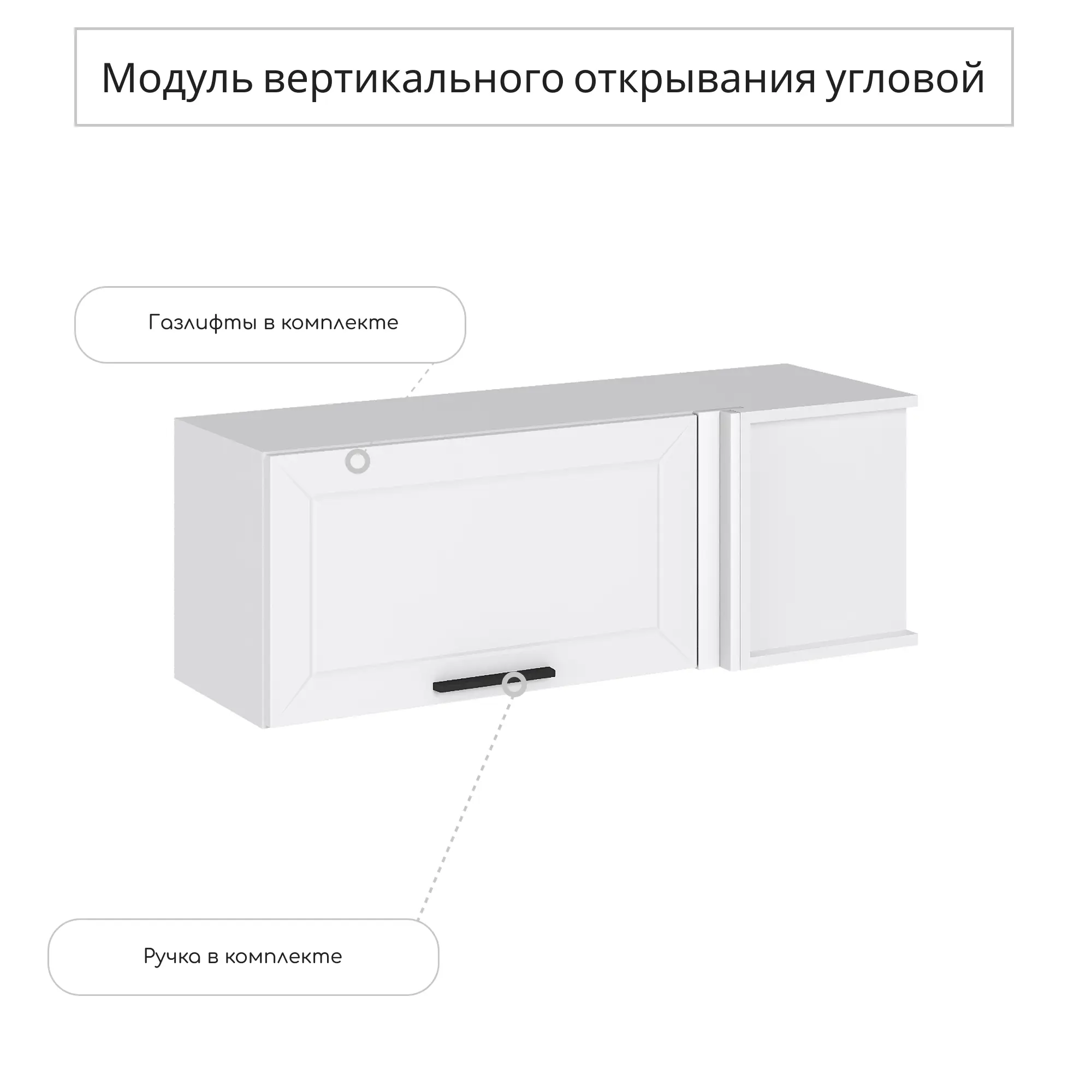 Изображение товара Навесной шкаф Сурская мебель Айленд 100x35.8x35 см ЛДСП цвет белый