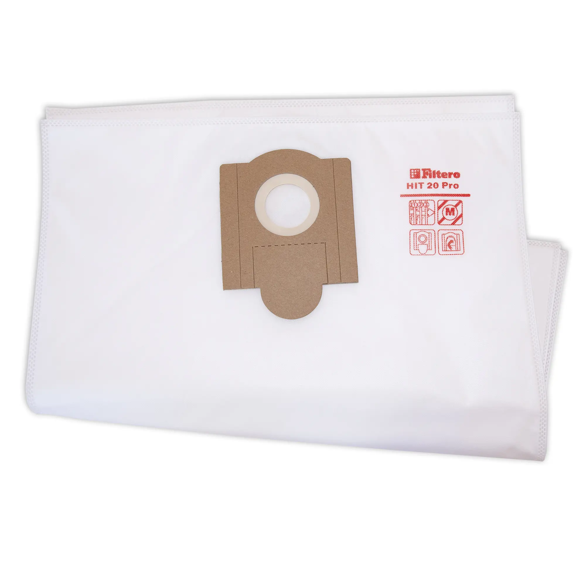Изображение товара Мешки тканевые для промышленных пылесосов Filtero HIT 20 Pro модели Hitachi Bosch трехслойные 25 л 2 штук