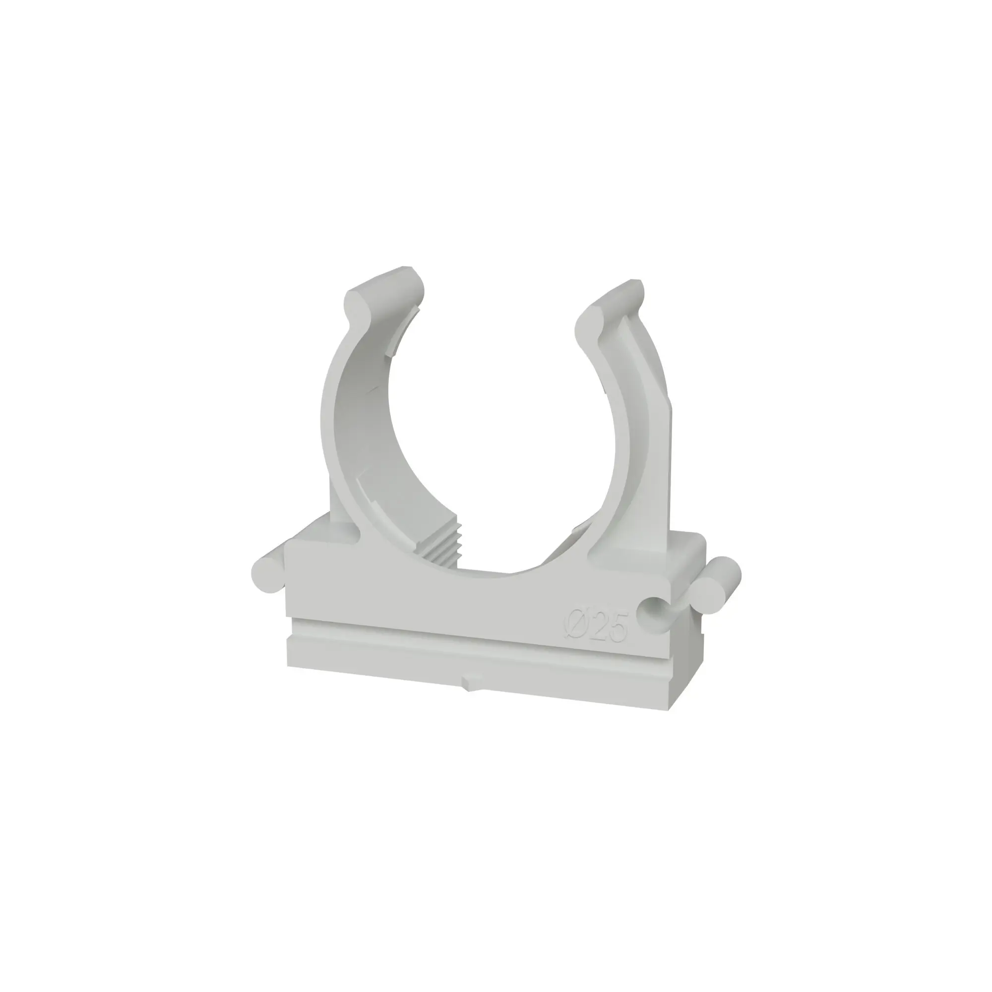 Изображение товара Держатель-клипса для труб Lexman 25 мм 10 шт. серый пластиковый монтажный кронштейн