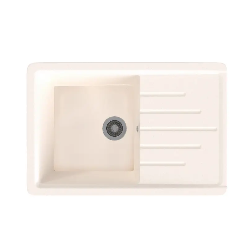 Изображение товара Врезная мойка Mixline 551110 75x49.50x19 см искусственный камень цвет белый