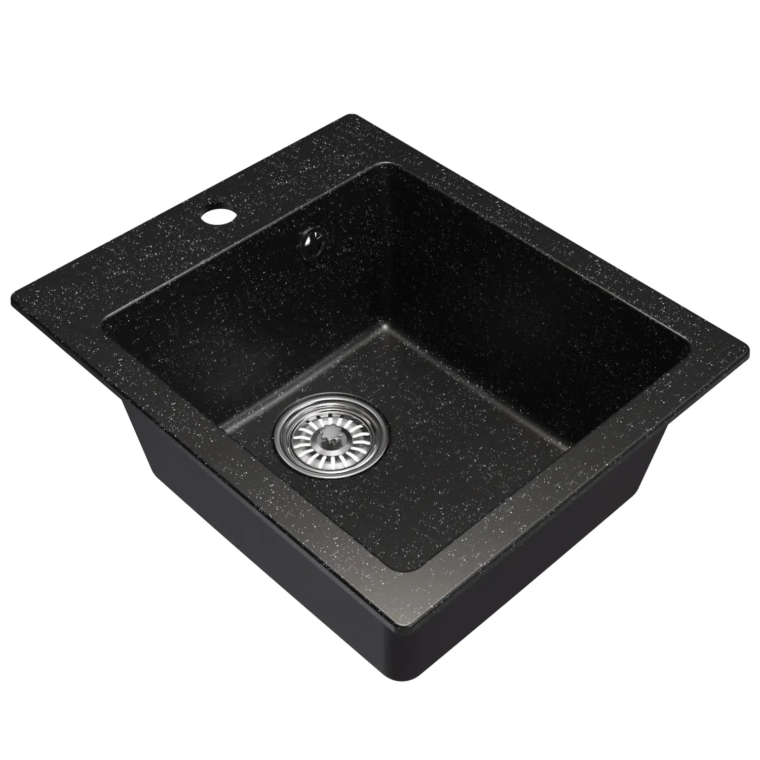 Изображение товара Врезная мойка Mixline ML-GM14 308 50x42x19 см искусственный камень цвет черный