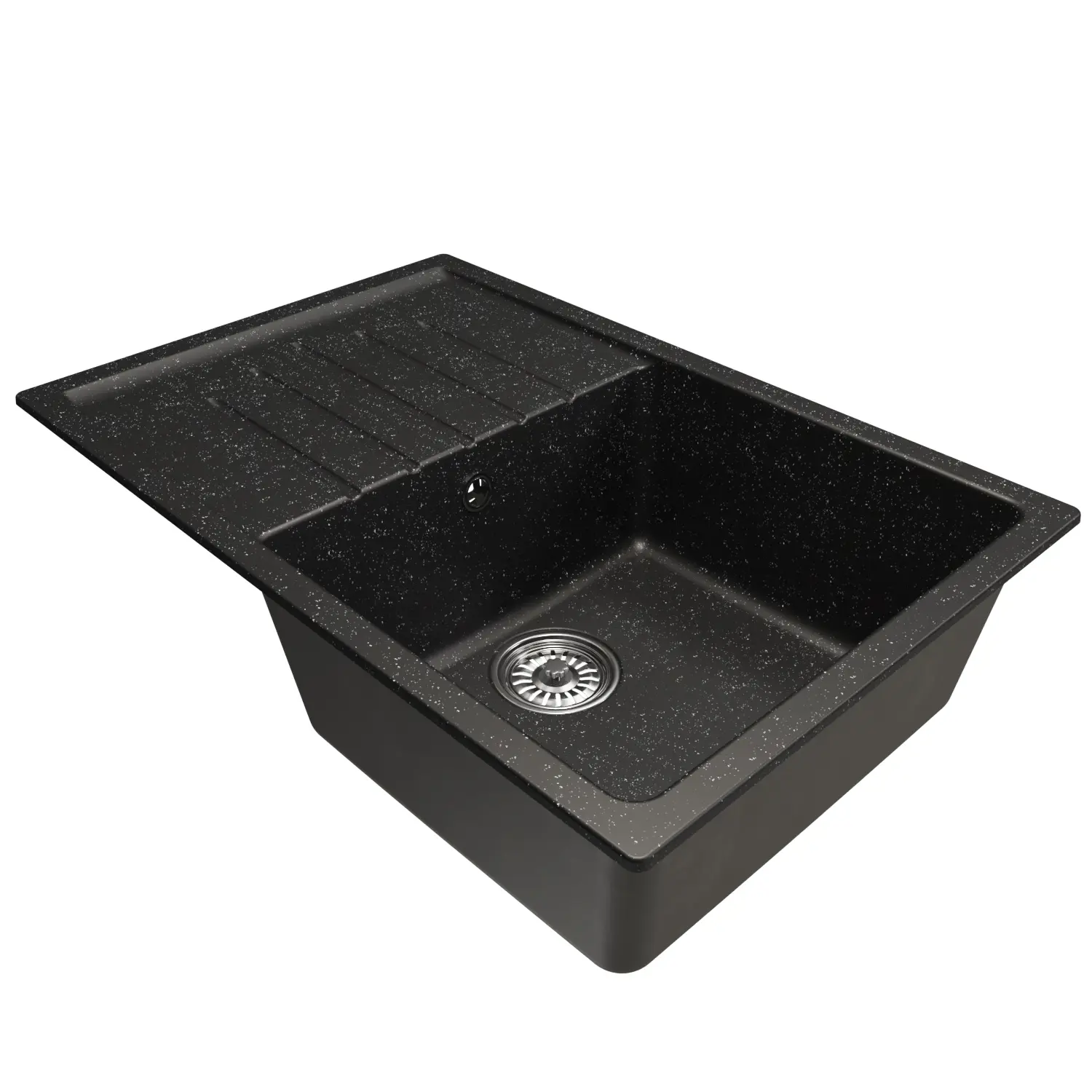 Изображение товара Врезная мойка Mixline ML-GM19 308 49x75x20 см искусственный камень цвет черный