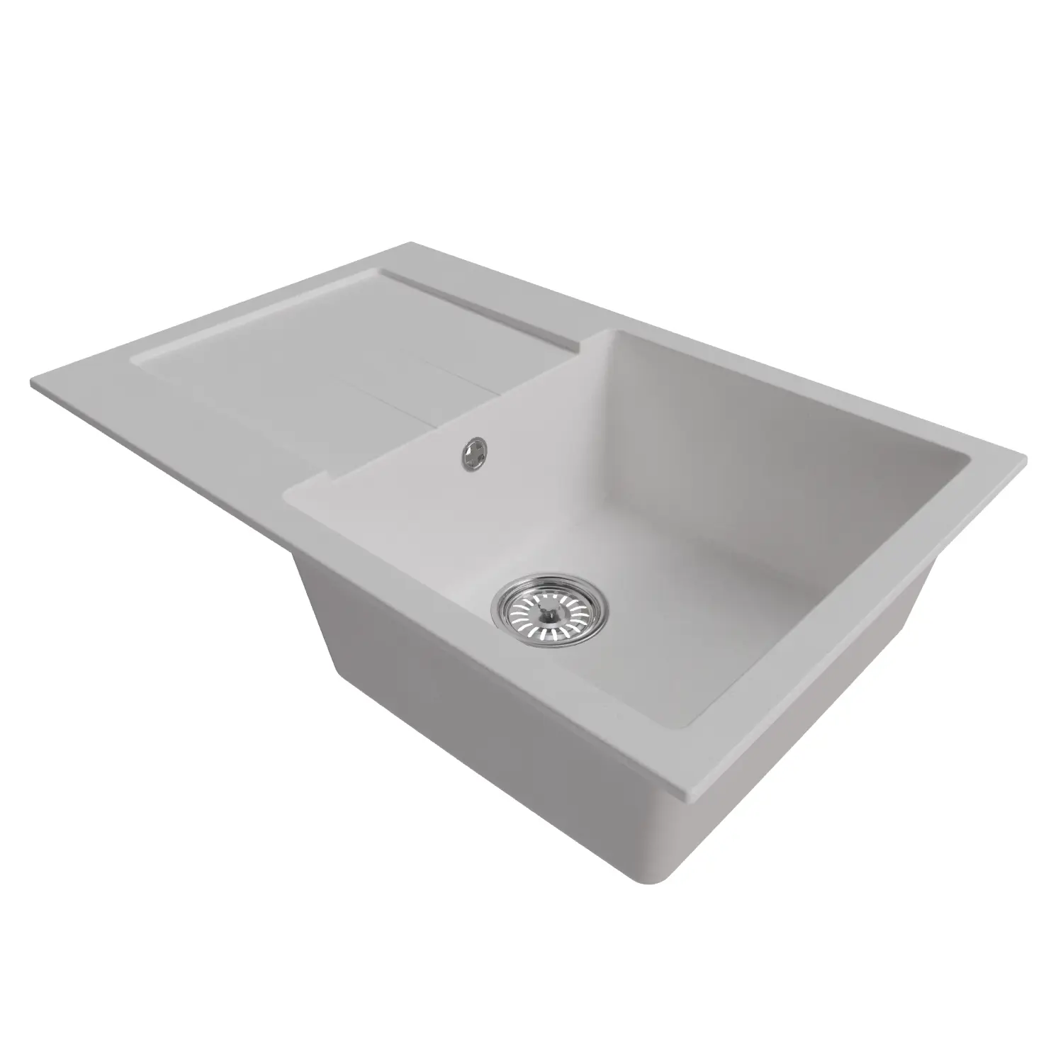 Изображение товара Врезная мойка Mixline Ml-gm31 49x77x19 см искусственный камень цвет белый