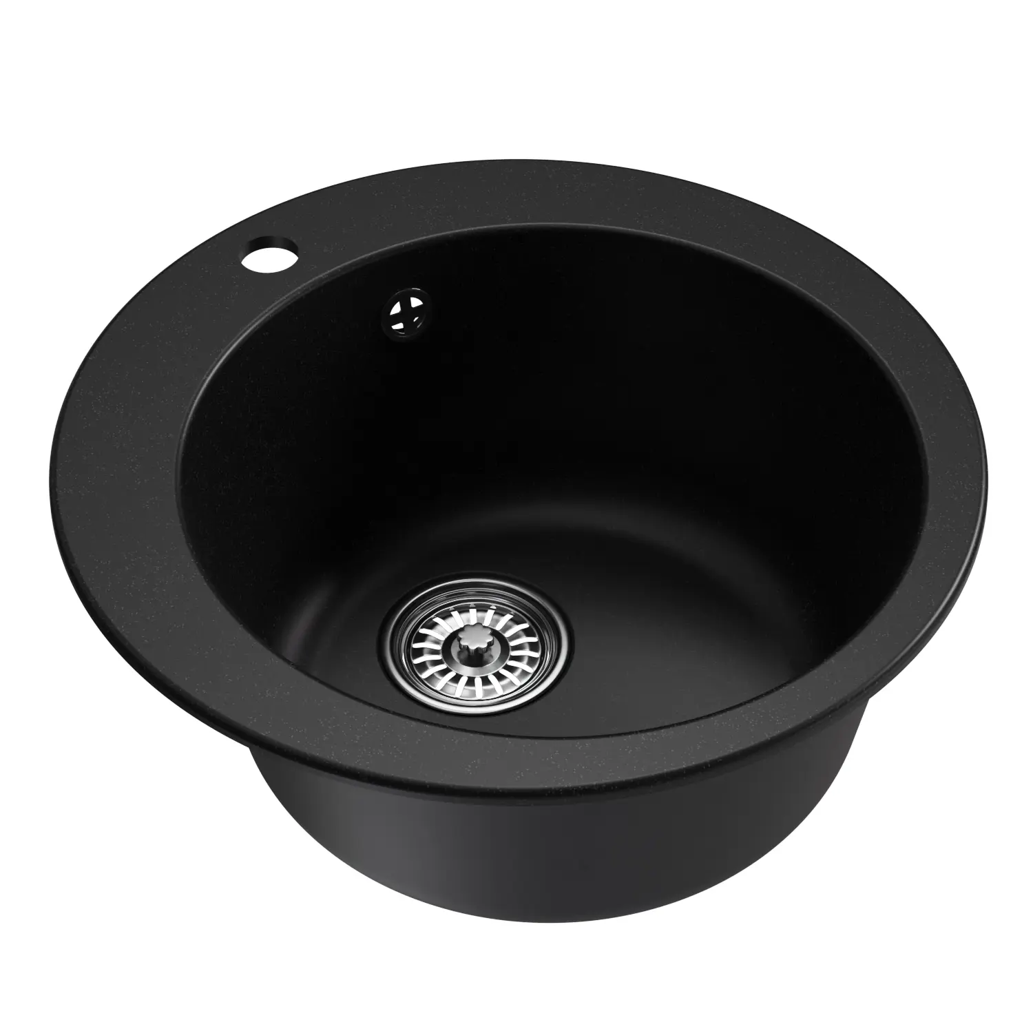 Изображение товара Врезная мойка Mixline ML-GM13 NEW 49x49x20 см искусственный камень цвет черный