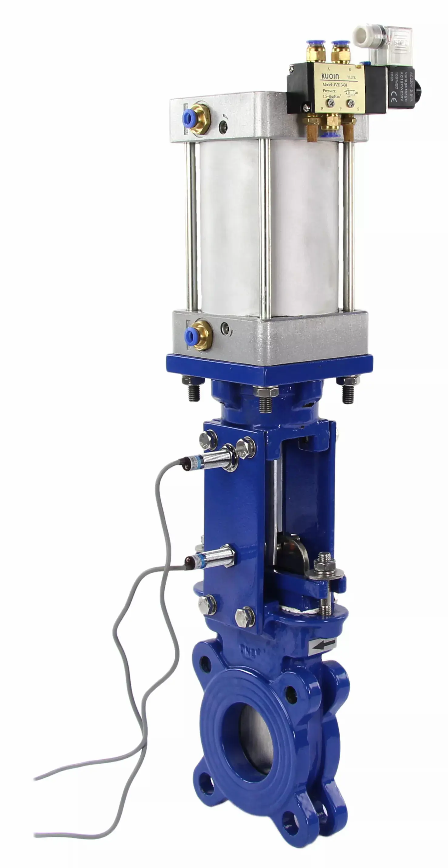 Изображение товара Задвижка шиберная межфланцевая Dn.ru Ду300 Ру6 12" рычаг черный чугун D040-03040