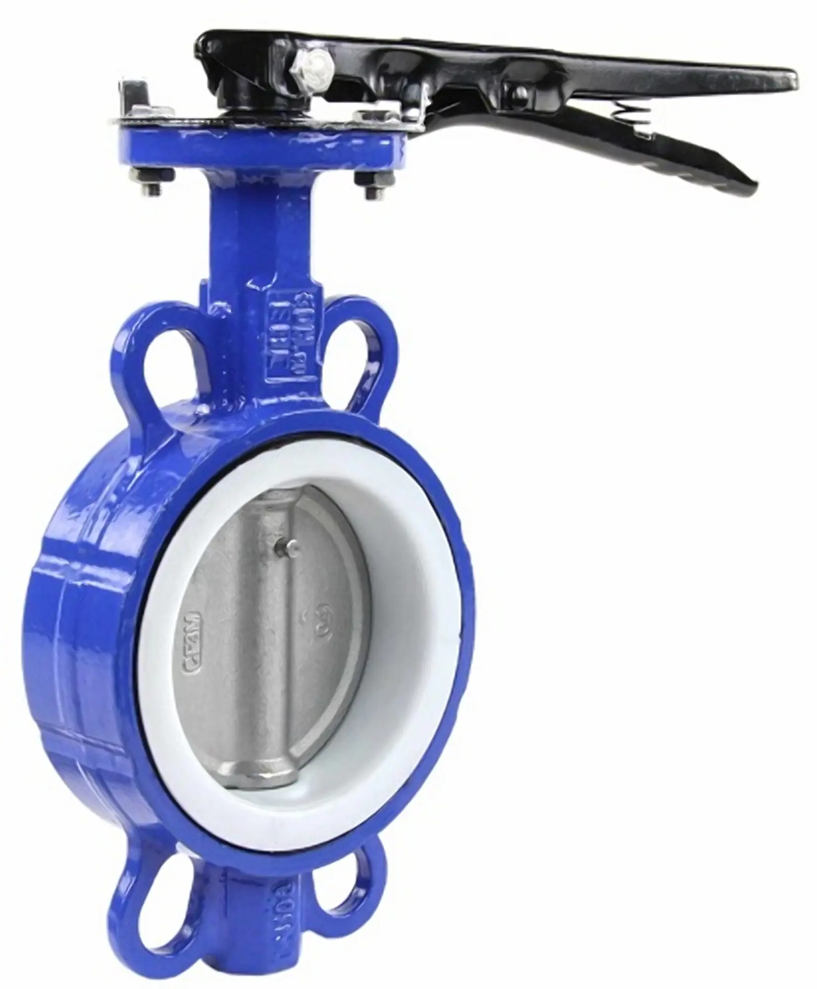 Изображение товара Затвор дисковый поворотный DN.ru WCB-316L-PTFE Ду125 Ру16 с ручкой