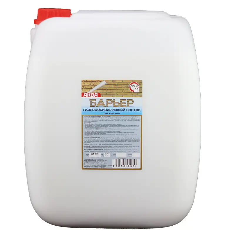 Изображение товара Гидрофобизирующий состав АКВА-БАРЬЕР для кирпича 30 кг
