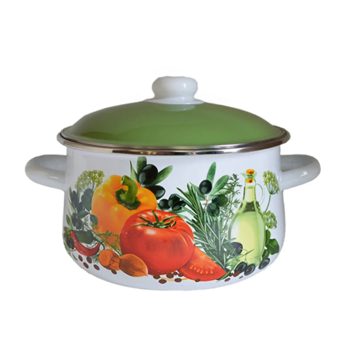 Изображение товара Кастрюля 5.5 л с крышкой Стальэмаль Европейская кухня 1с47я сталь цвет разноцветный