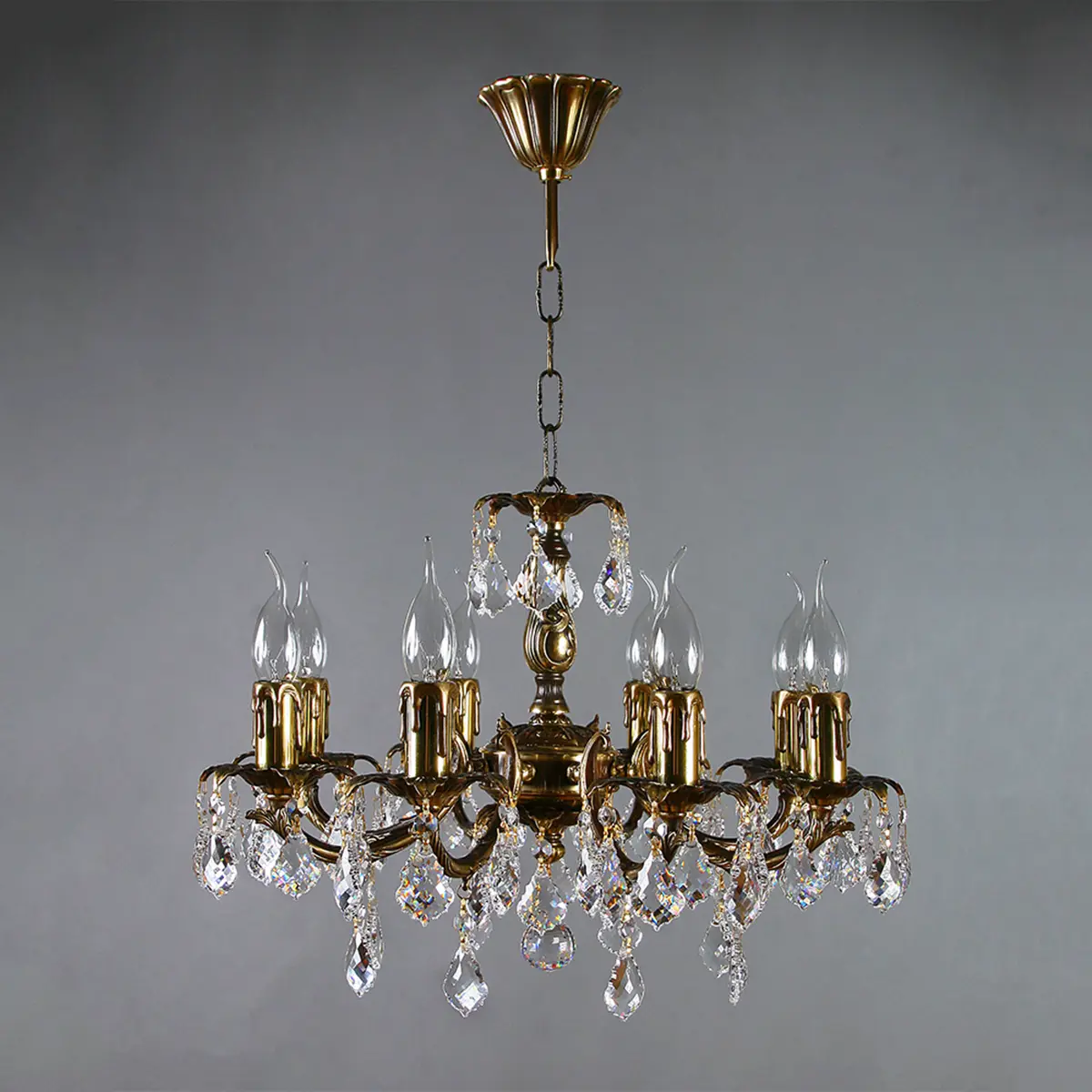 Изображение товара Люстра подвесная Mantra 2226-8_pb_new_leaf 16 м² теплый белый (желтый) свет цвет коричневый