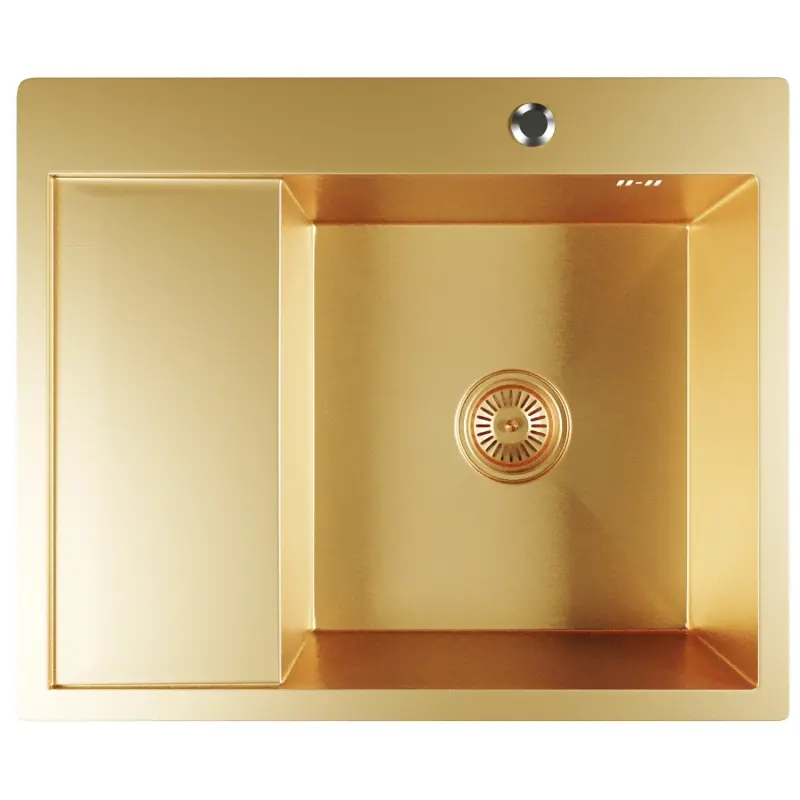 Изображение товара Врезная мойка Mixline 552927 60x50x20 см нержавеющая сталь цвет золотой
