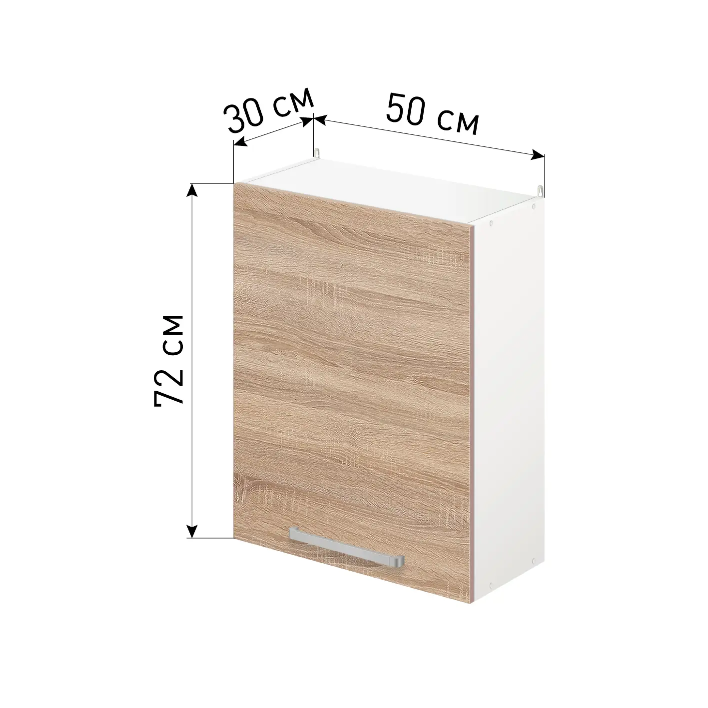 Изображение товара Навесной шкаф Лидер Стиль SHP50_DBS 50x72 см дуб сонома