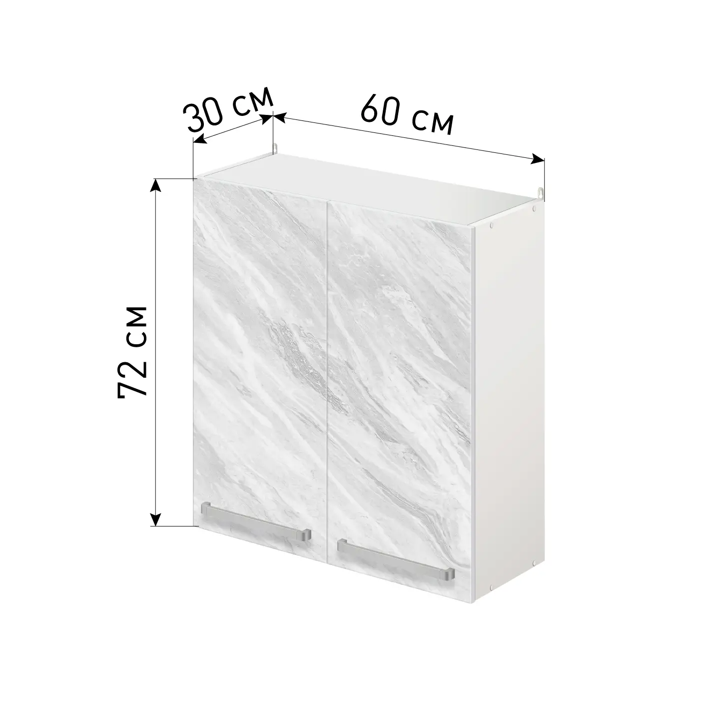 Изображение товара Навесной шкаф Лидер Стиль SHS60_MR 60x72x30 см ЛДСП