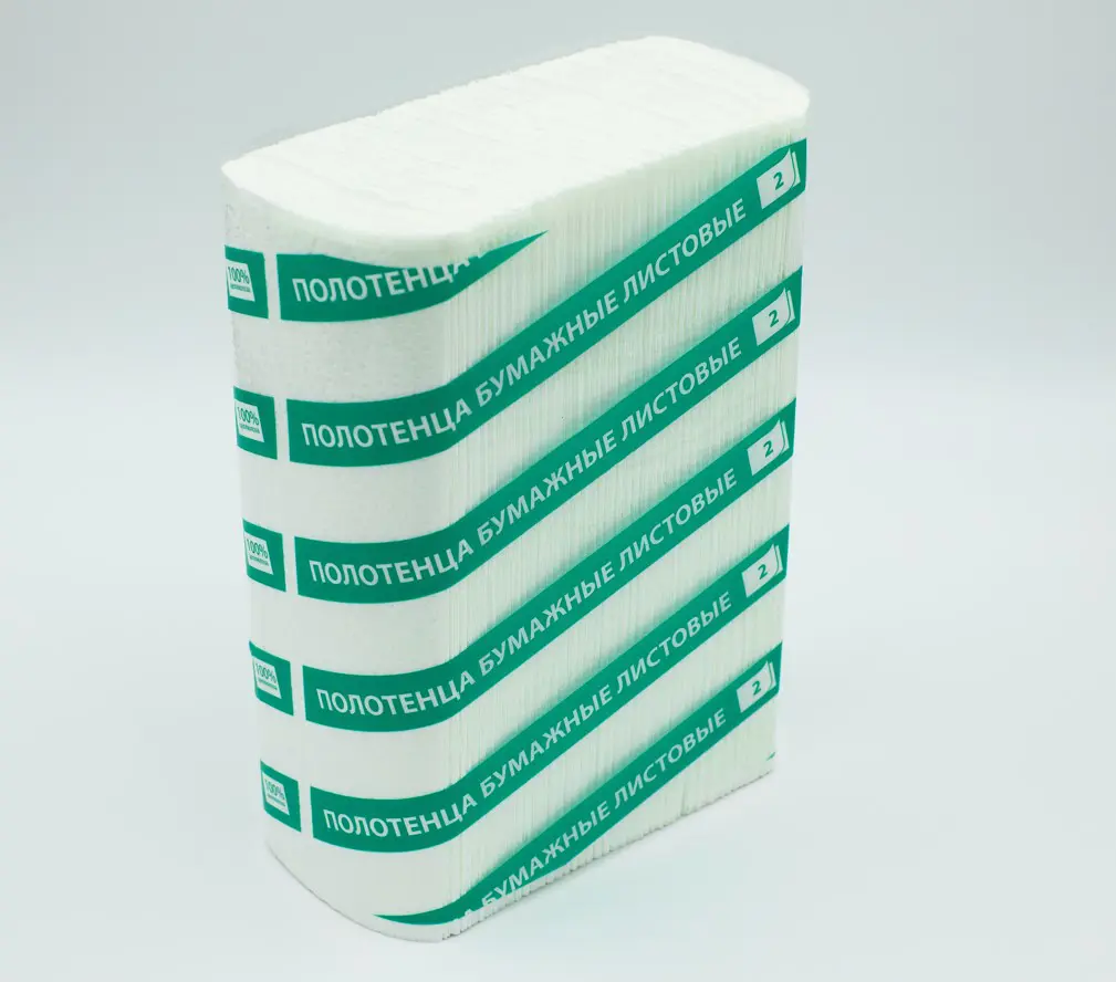 Изображение товара Бумажные полотенца Сыктывкарские Z-сложение 2-х слойные 190 листов 20 пачек