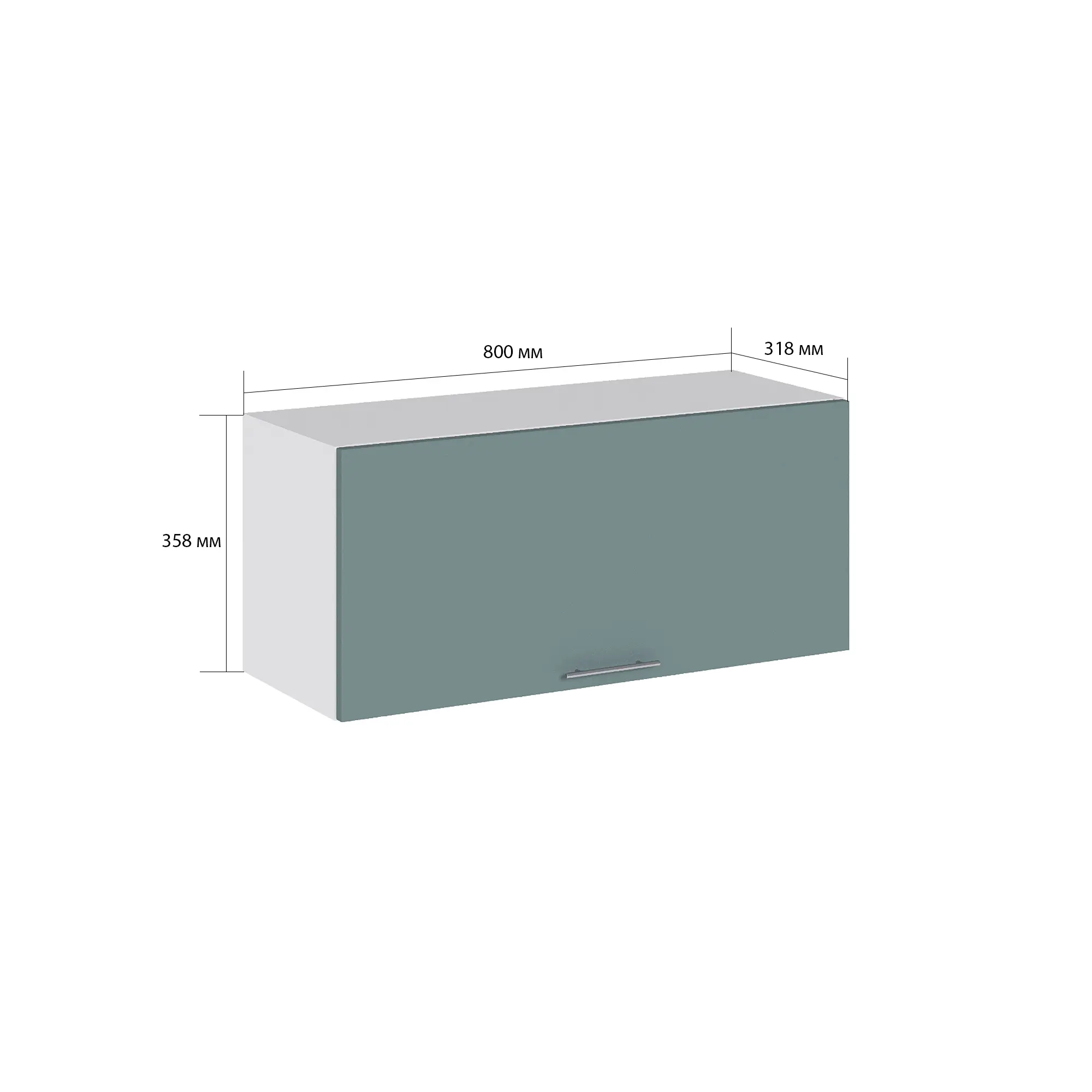 Изображение товара Навесной шкаф Сурская мебель Валерия 80x35.8x31.8 см ЛДСП цвет лагуна софт