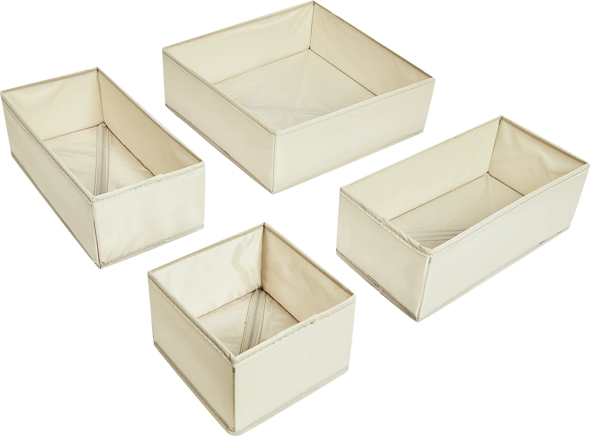 Изображение товара Набор коробок без крышки 31x31/15x31/15x15 см бежевый 4 шт
