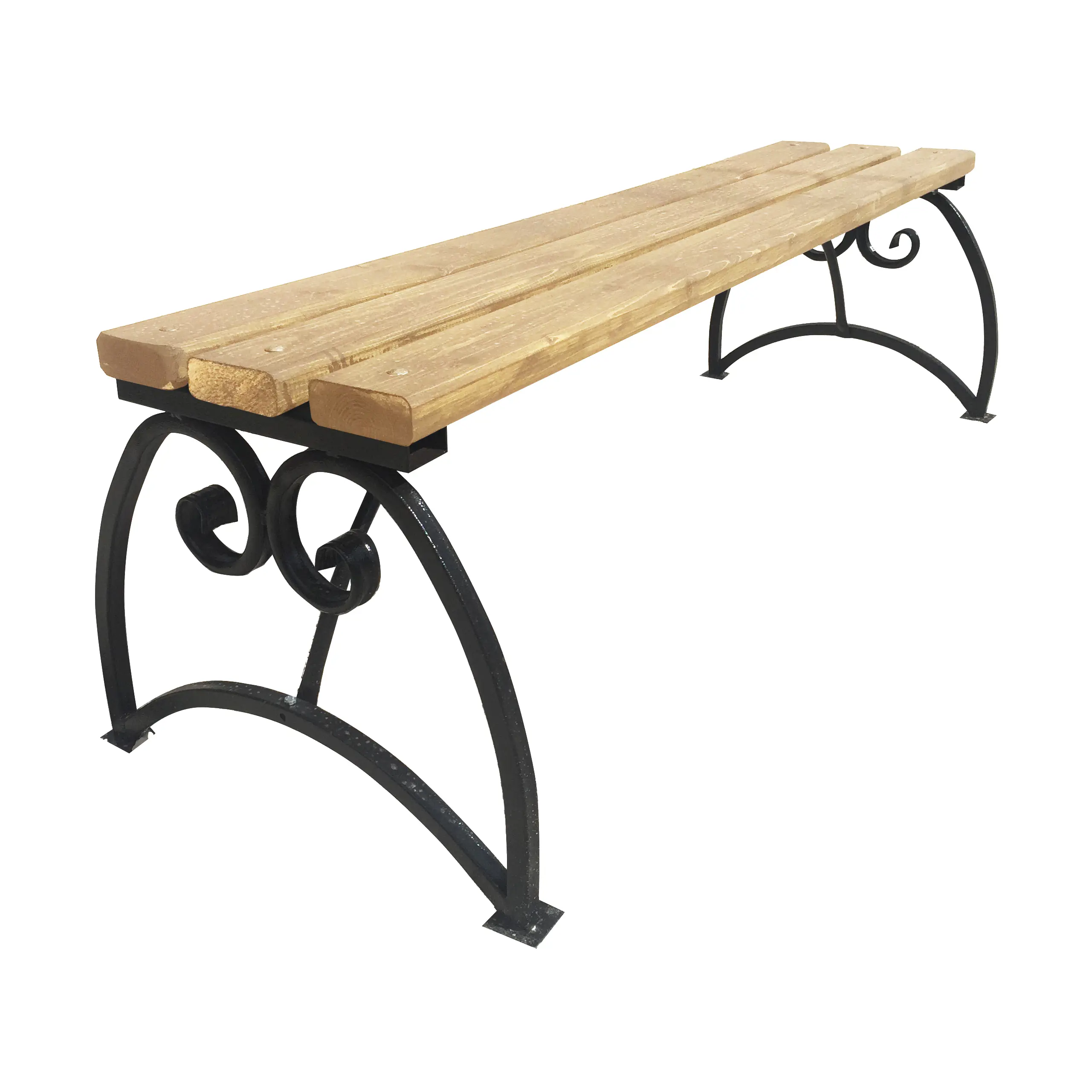 Изображение товара Скамья садовая M-group 150 см x 52 см x 45 см металл черный