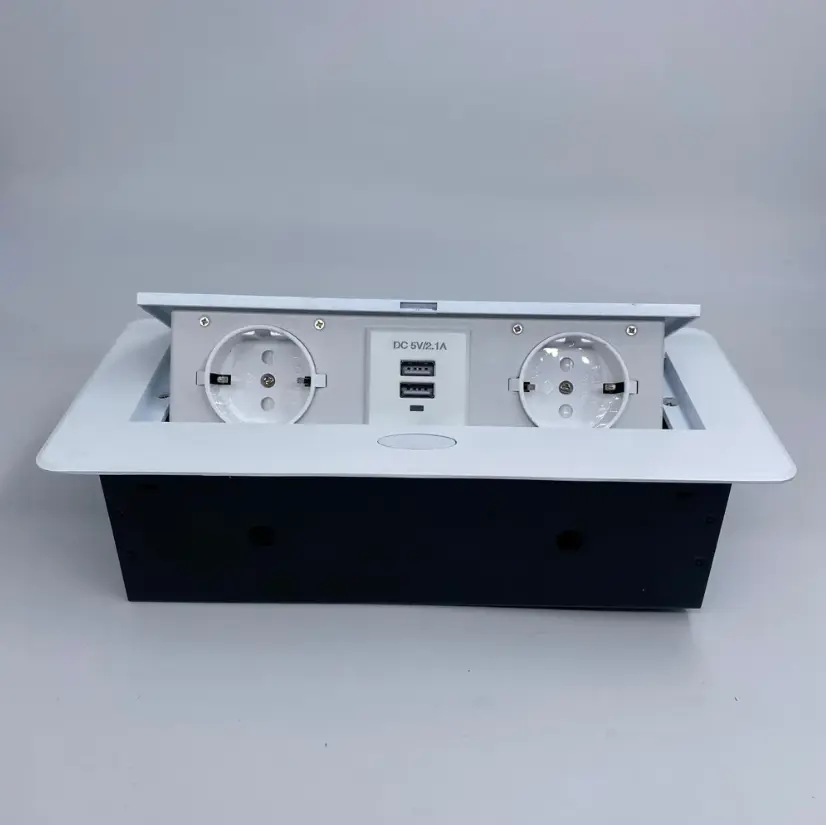 Изображение товара Выдвижная встраиваемая розетка с USB для кухни и офиса INRIOR Toro-88-10