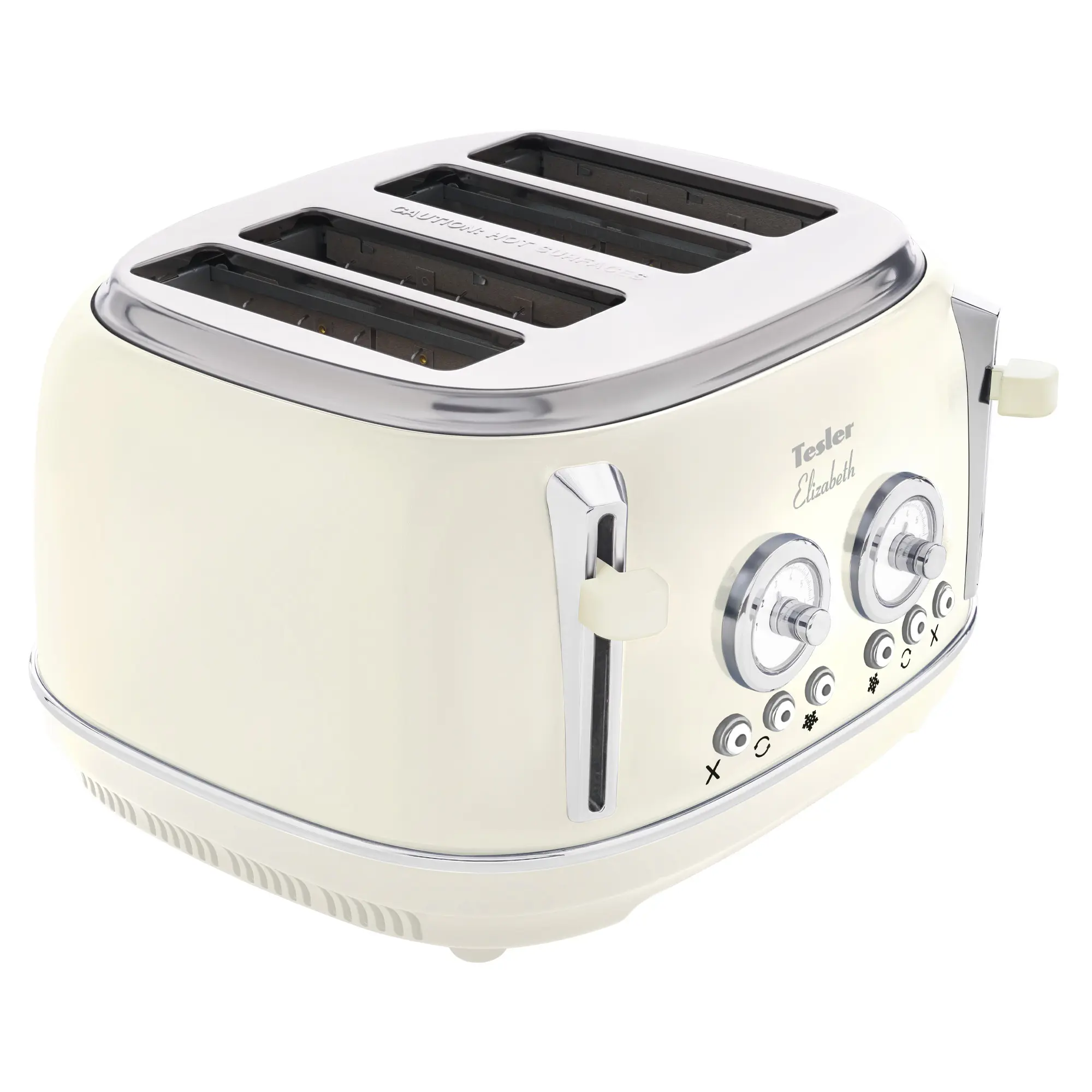 Изображение товара Тостер Tesler TT-445 из нержавеющей стали для 4 тостов бежевый