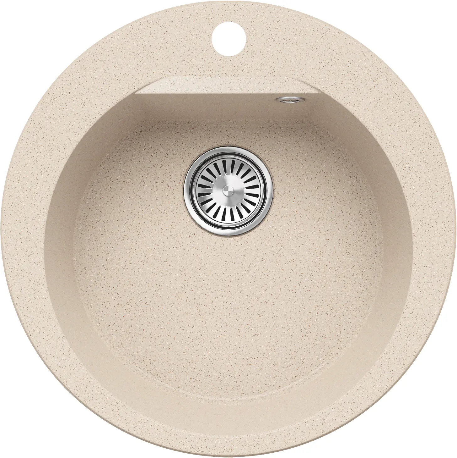 Изображение товара Мойка для кухни Polygran Atol-520 52x52 см искусственный мрамор кремовая