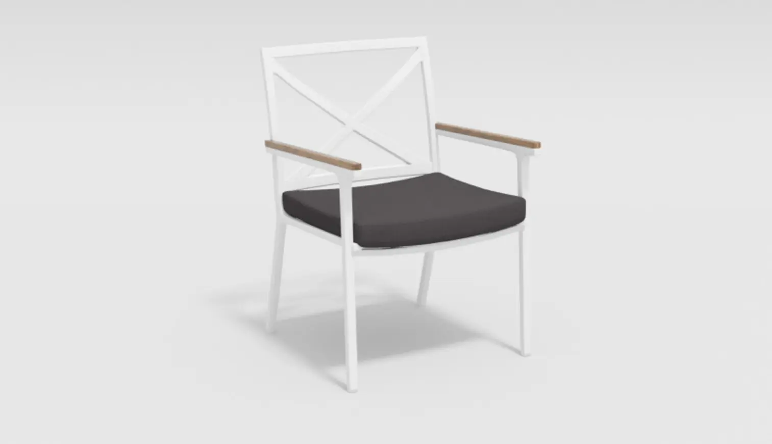 Изображение товара Стул садовый Gardenini Calma 57x86x60 см белый