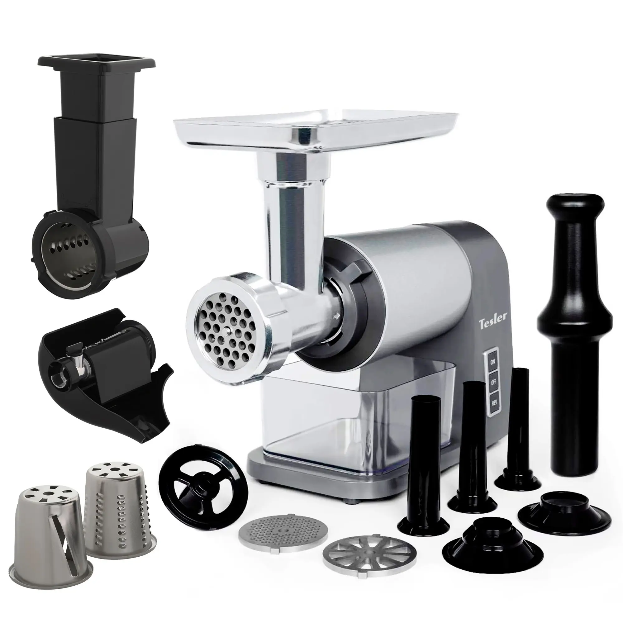 Изображение товара Мясорубка электрическая Tesler MG-2003TC DC 600 Вт цвет серебристый