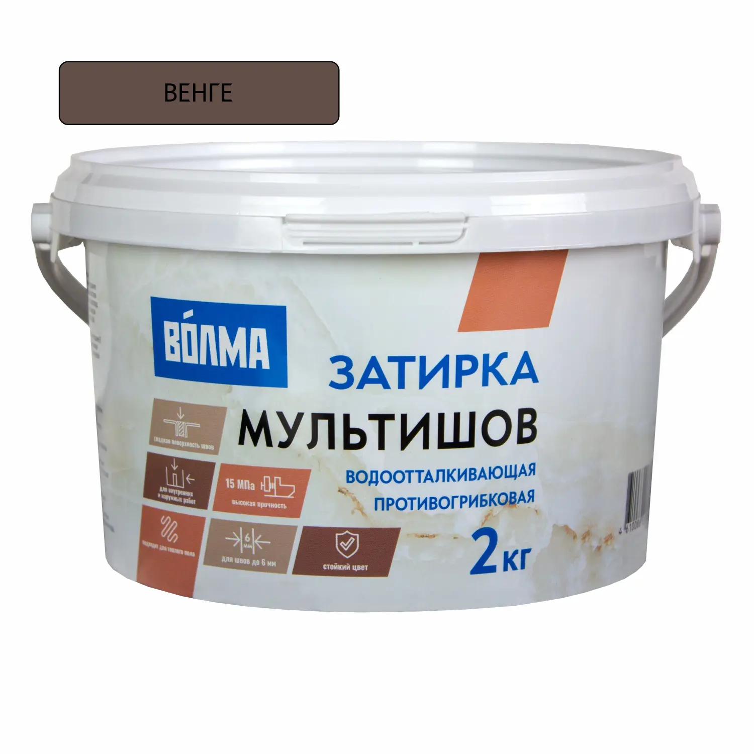 Изображение товара Затирка для плитки ВОЛМА Мультишов 2 кг венге водоотталкивающая противогрибковая