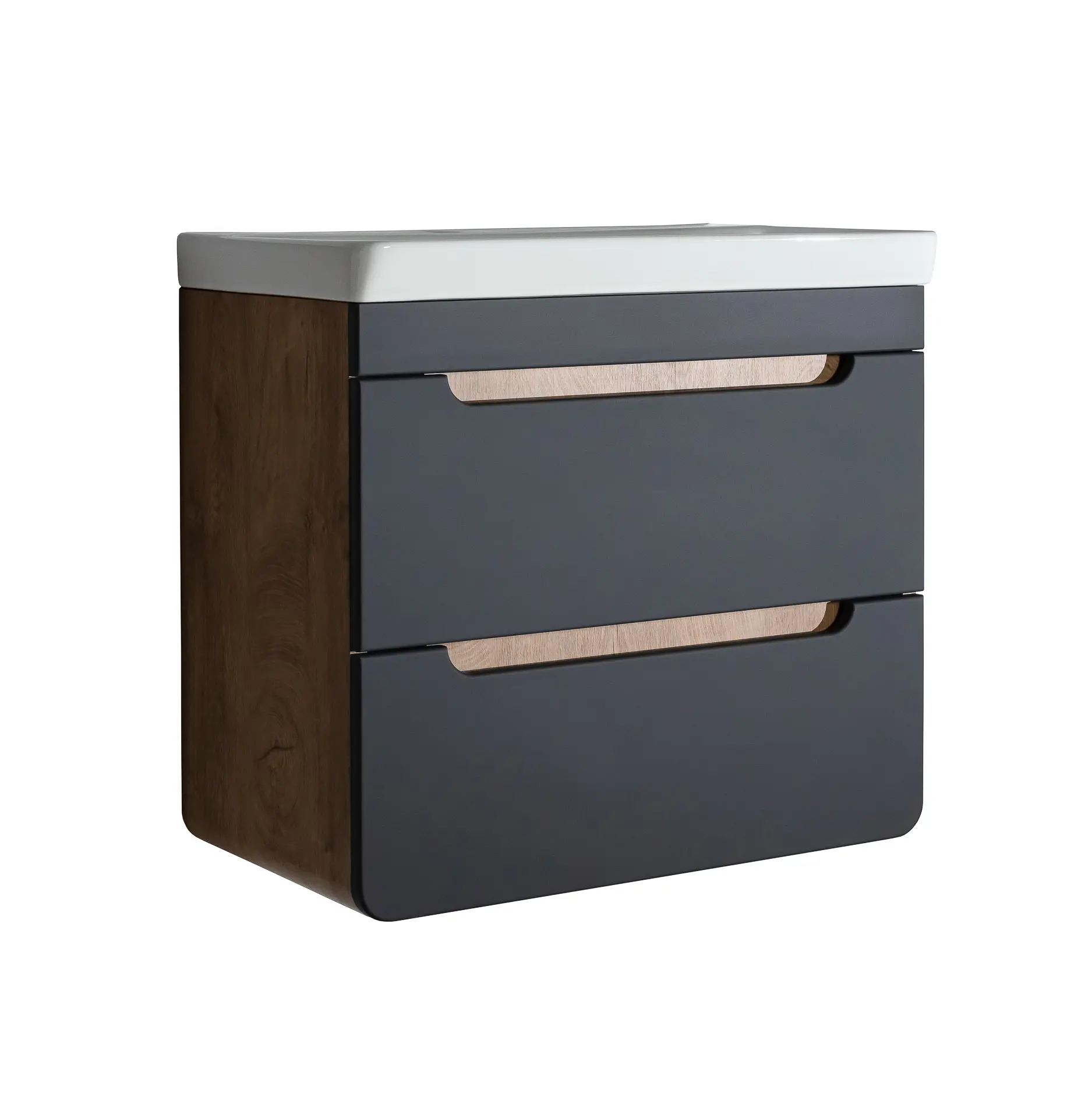 Изображение товара Тумба под раковину Окинава 70 см цвет графит подвесная